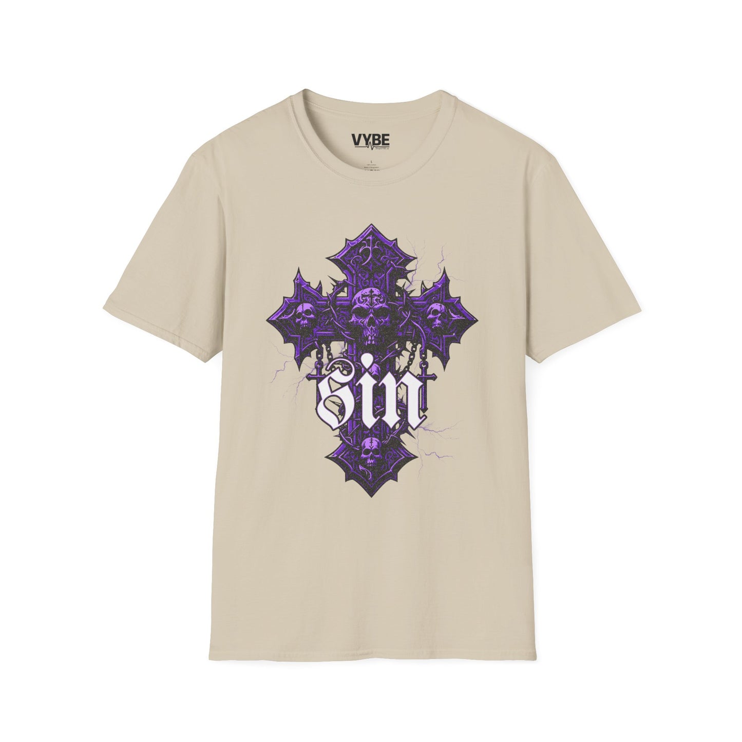 Gothic Sin Cross T-Shirt - VYBE