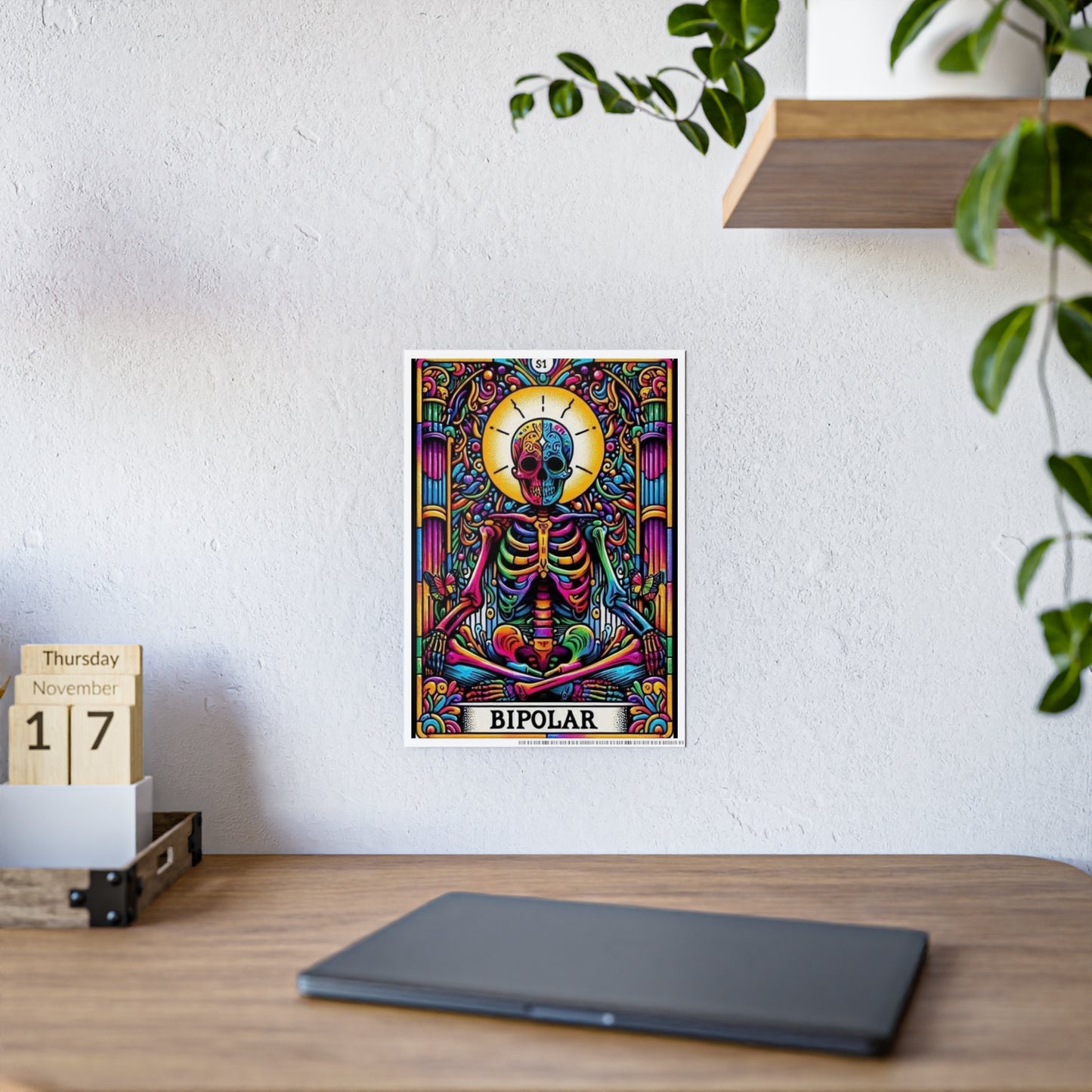 Vibrant Bipolar Tarot Poster - Funny Wall Art for Unique Home Decor - VYBE Shop