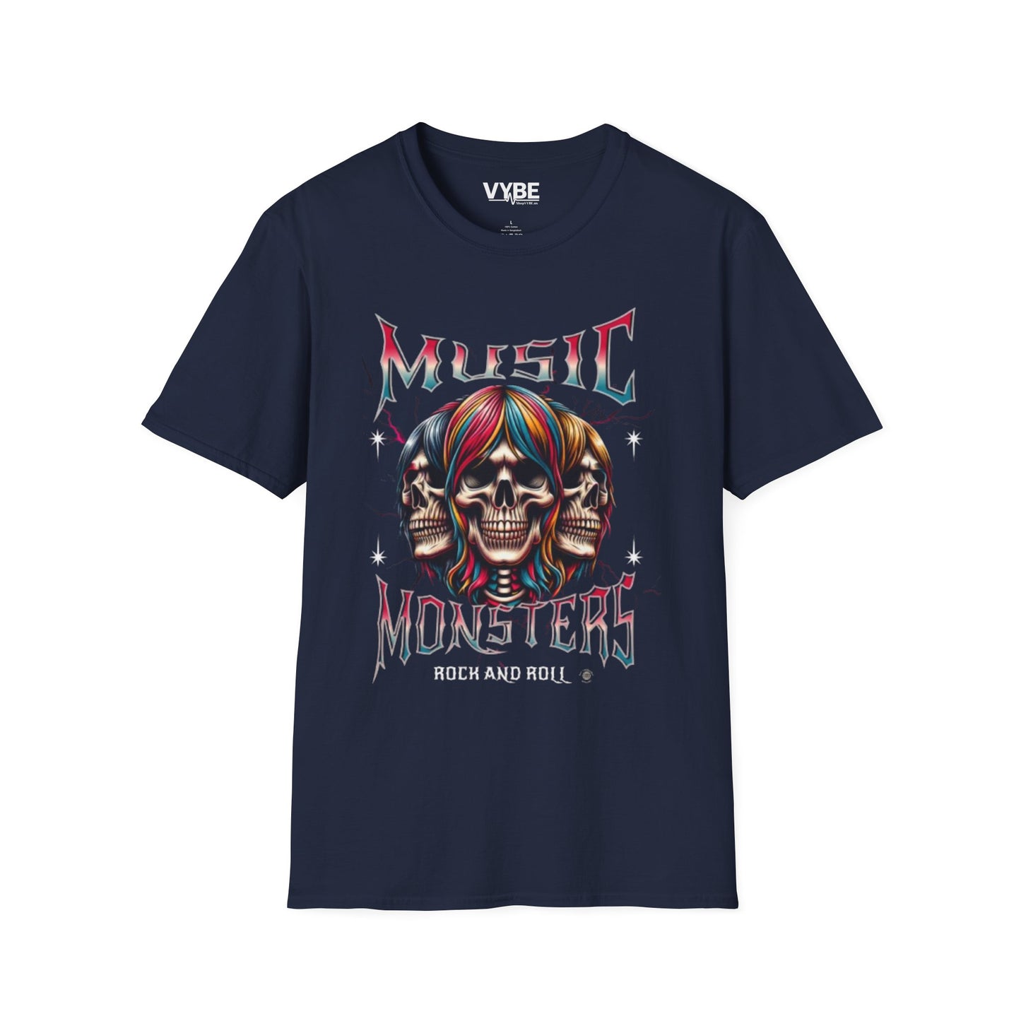 Rock and Roll Music Monsters T-Shirt - VYBE