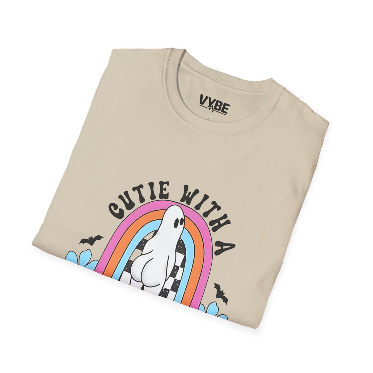 Cutie With A Booty Ghost T-Shirt, Perfect for Casual Wear, Gifts - VYBE Shop