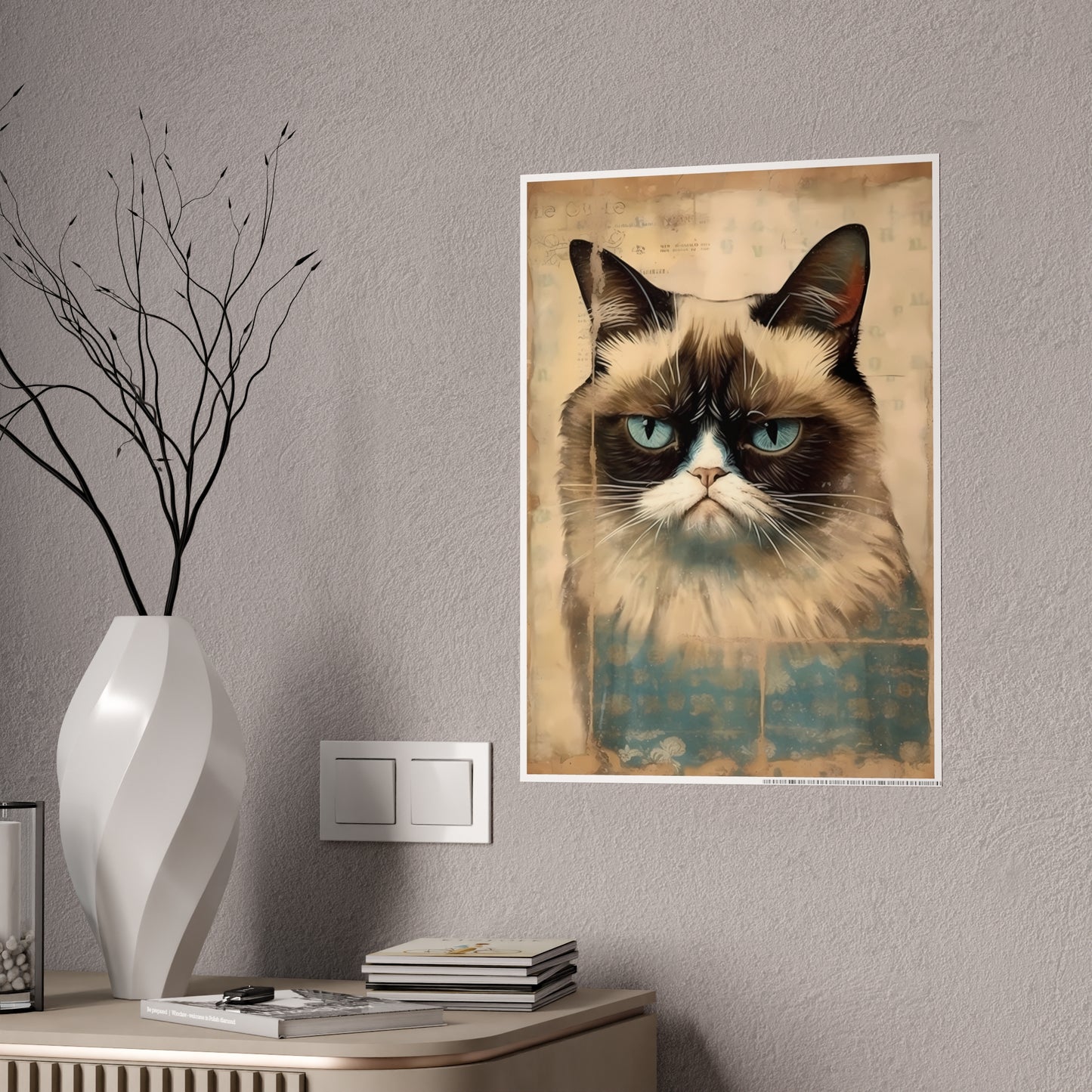 Grumpy Cat Print Art Poster - Ideal Wall Décor for Cat Lovers - VYBE Shop