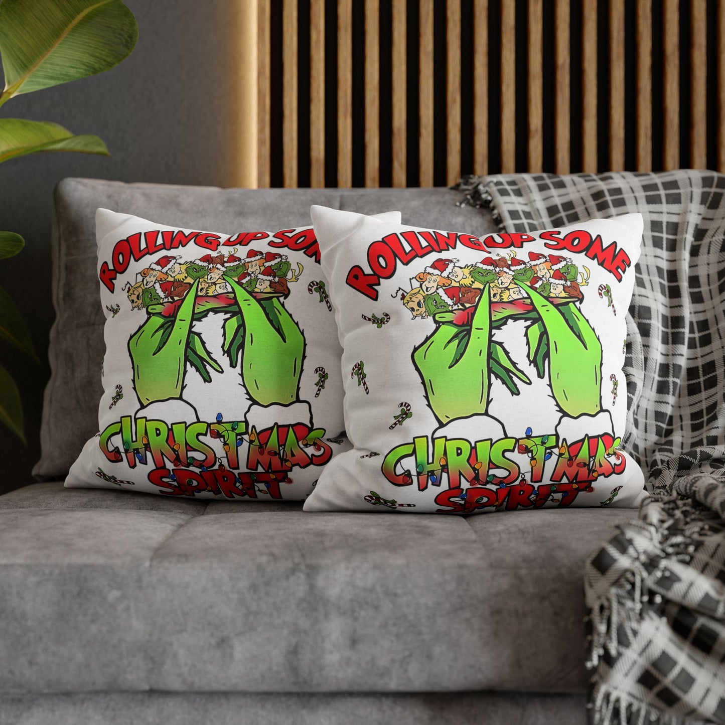 Grinch Christmas Pillowcase - Fun Holiday Decor Throw Pillow Cover for Festive Home Accent and Unique Gift - VYBE Shop