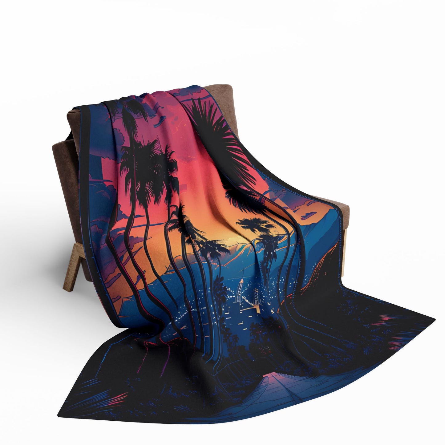 Vibrant Sunset Fleece Blanket