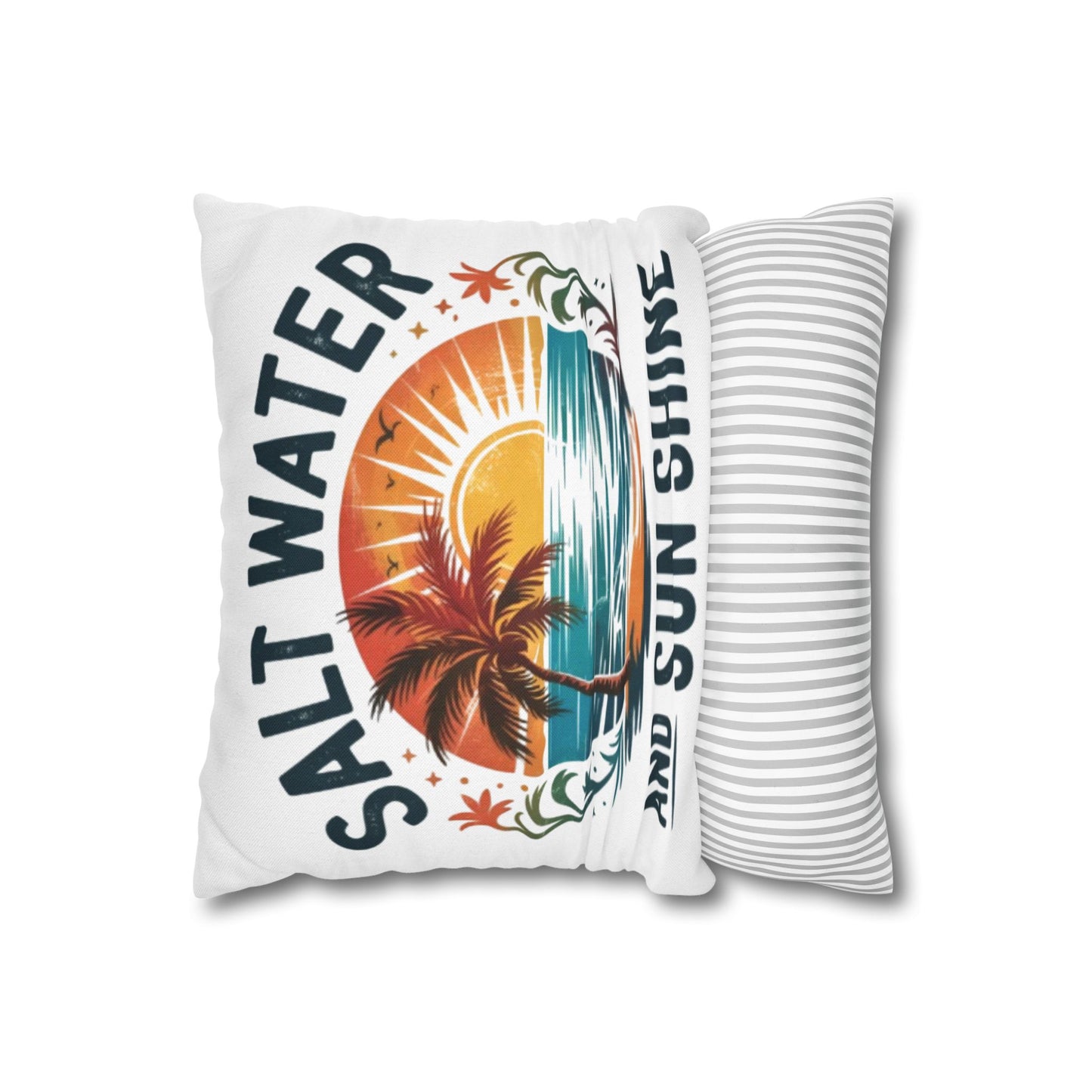 Tropical Beach Pillowcase with Sunset Vibes, Nautical Home Decor, Beach House Gift, Ocean Lover's Pillow Cover, Summer Decor - VYBE Shop