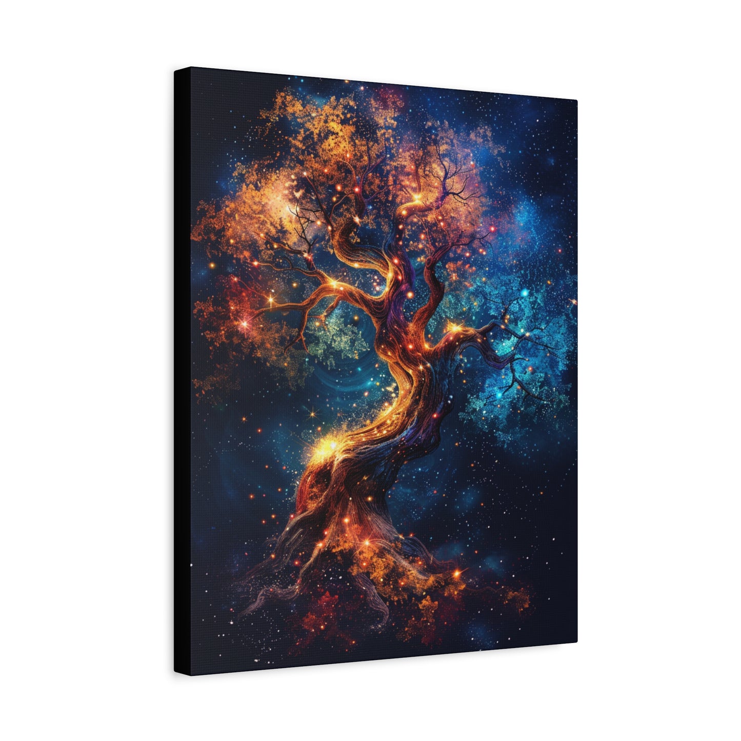 Galactic Tree Canvas Print, Vibrant Cosmic Art, Home Décor, Gift for Nature Lovers, Unique Wall Art, Space-Themed Decoration - VYBE Shop
