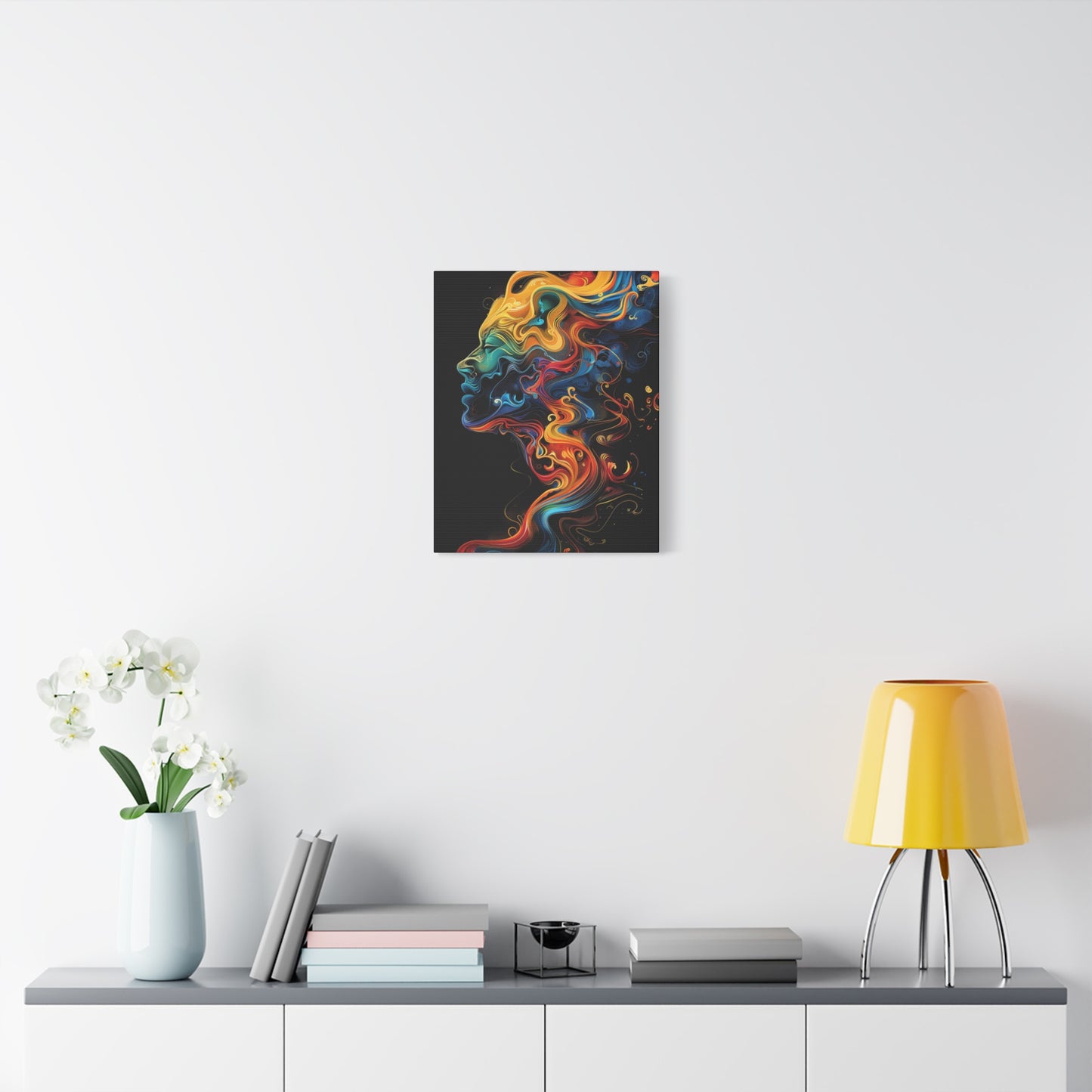 Colorful Abstract Portrait Canvas Art, Modern Wall Decor, Gift for Home, Living Room, Unique Artwork, Trending Decor - VYBE Shop
