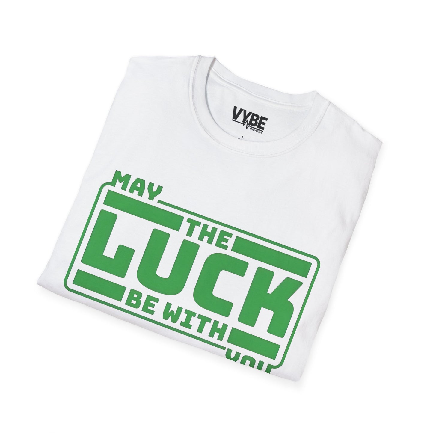 St Patrick's Day T-Shirt - May The Luck Be With You Design - VYBE Shop