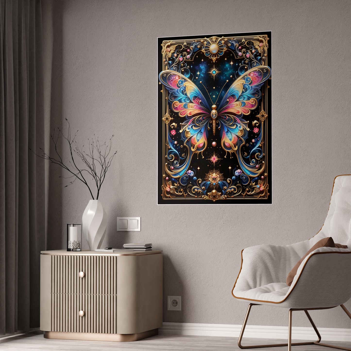 Vibrant Butterfly Poster - Stunning Wall Art Tarot Design - VYBE Shop