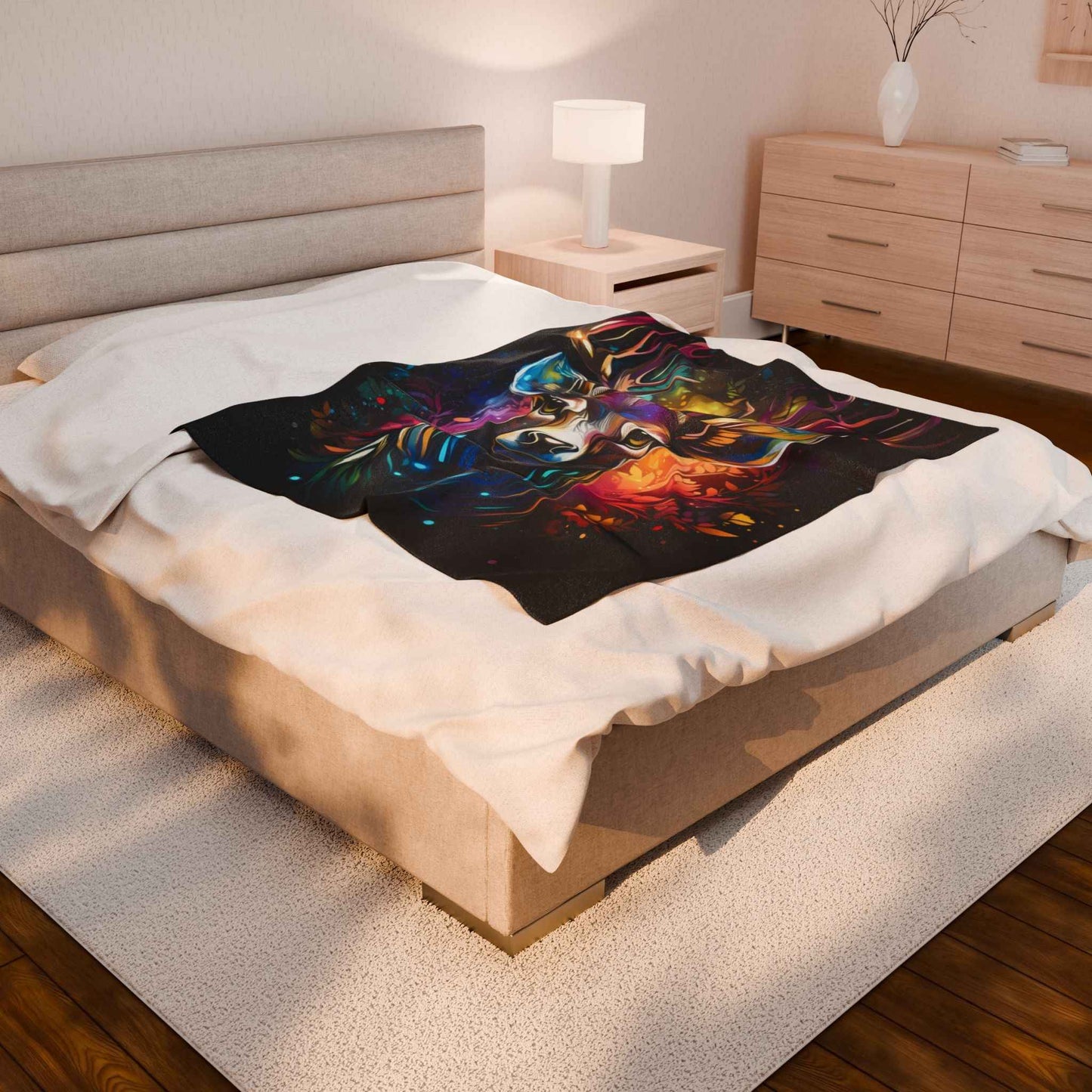 Artistic Forest Stag Blanket
