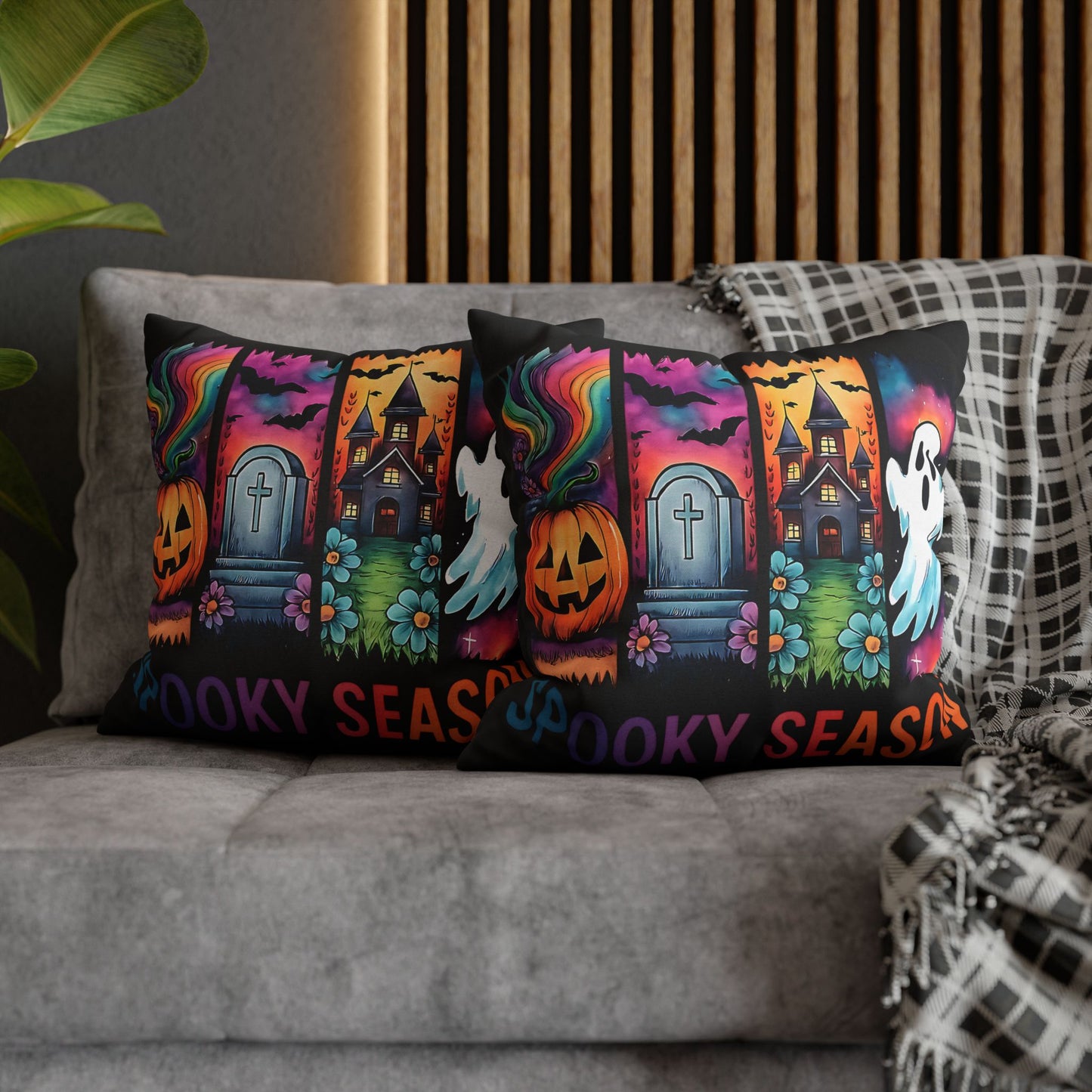 Halloween Pillowcase for Spooky Season - Cozy Fall Decor, Ghost & Pumpkin Designs for Halloween Parties and Gifts - VYBE Shop