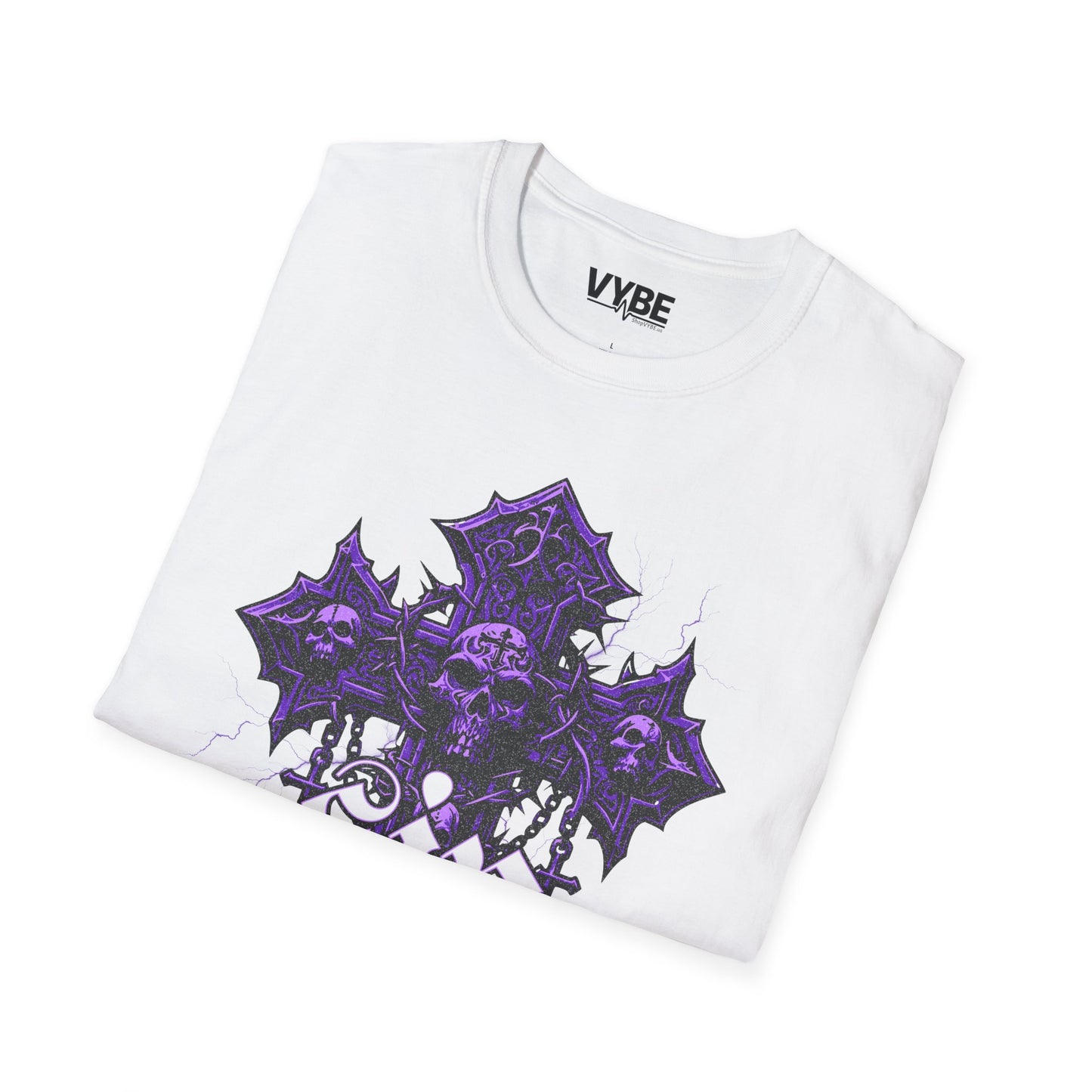 Gothic Sin Cross T-Shirt - VYBE