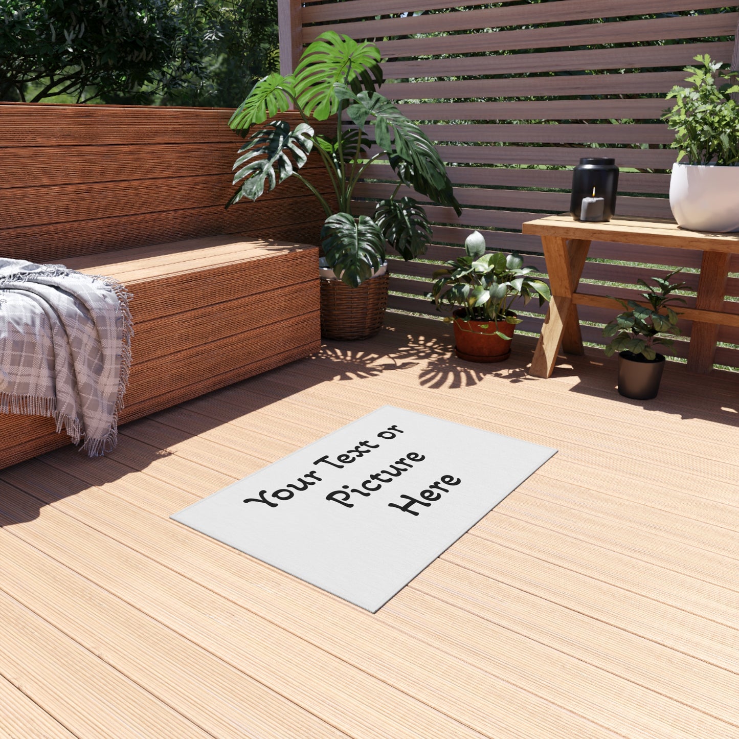 Stylish Outdoor Rug - Perfect for Patios, Decks, and Camping, Personalized Options Available, Weather-Resistant, Garden Decor - VYBE