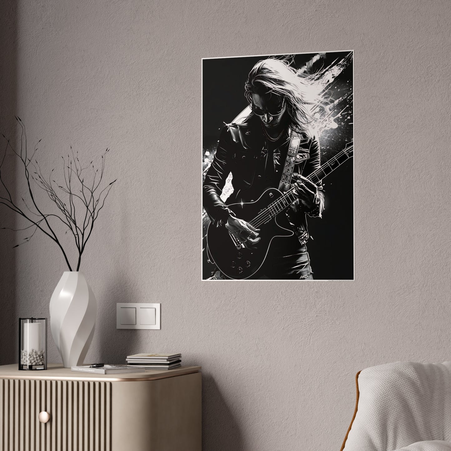 Rock Guitarist Poster - Music Wall Art, Home Decor for Musicians, Bedroom Decor & Rock & Roll Concert Memorabilia - VYBE Shop
