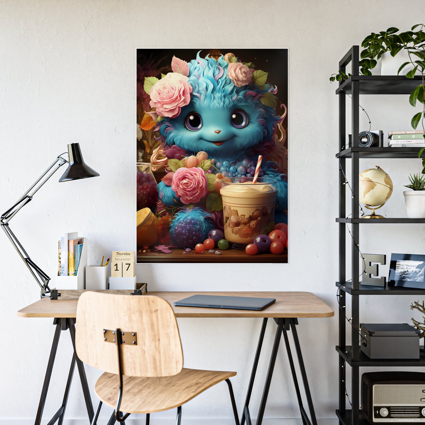 Cute Furry Creature Poster for Kids - Perfect Gift Idea - VYBE Shop