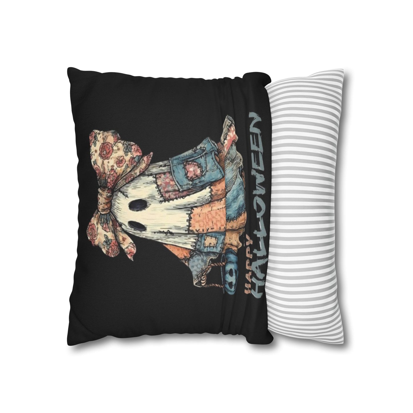 Halloween Ghost Pillowcase, Decorative Cushion Cover, Spooky Home Decor, Fall Gift, Cozy Halloween Accent, Autumn Decoration - VYBE Shop