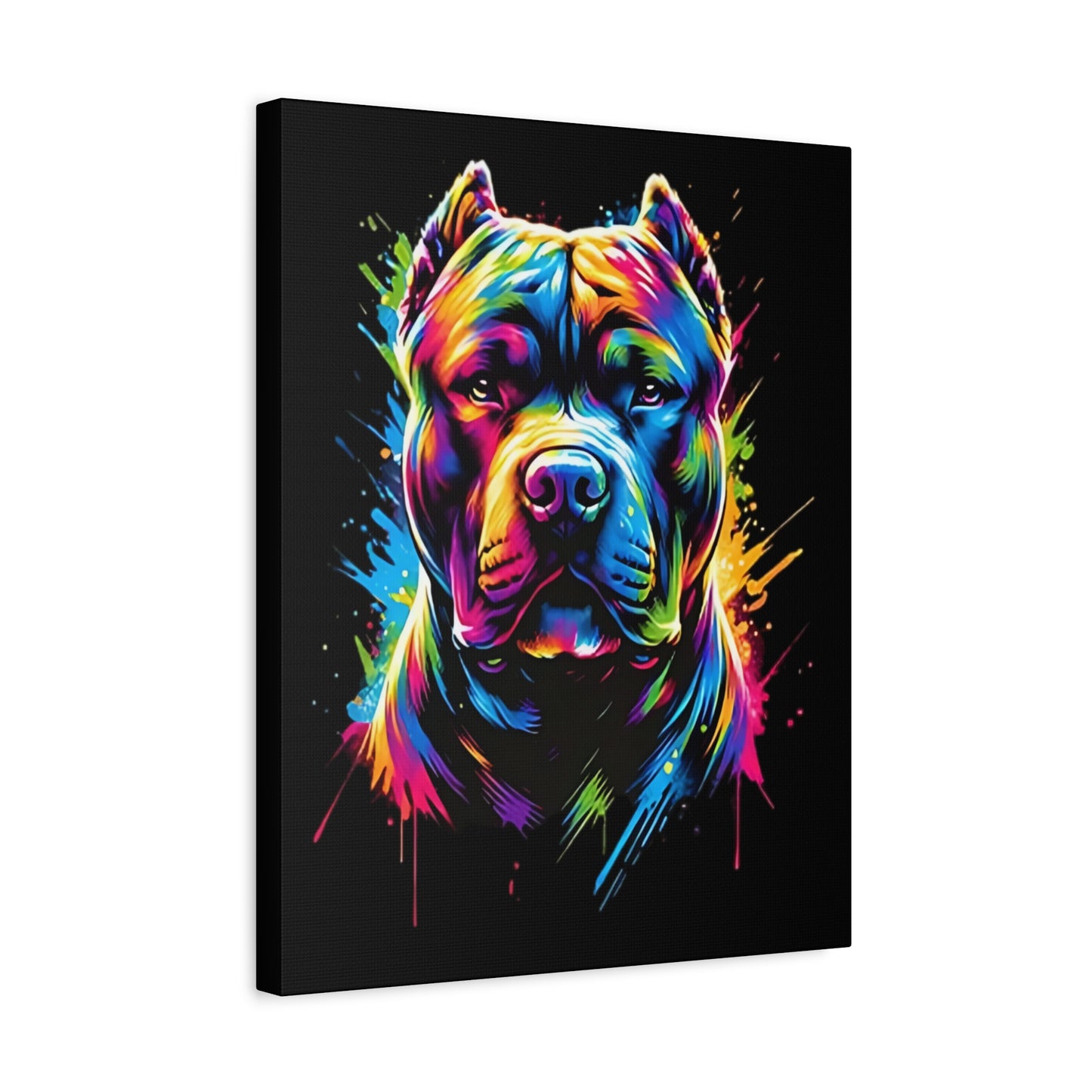 Vibrant Dog Art Canvas, Colorful Dog Portrait, Pet Lover Decoration, Home Wall Décor, Unique Gift for Dog Owners, Colorful Animal Wall Art - VYBE Shop