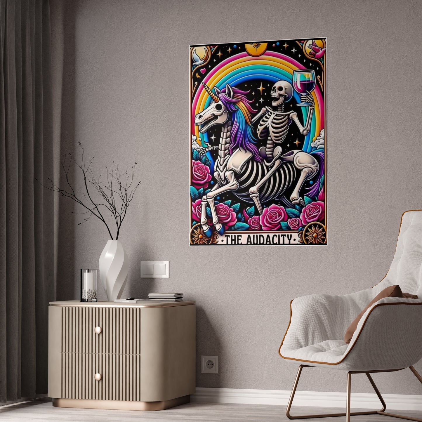 Audacity Tarot Poster - Bold and Inspiring Wall Art for Your Space - VYBE Shop