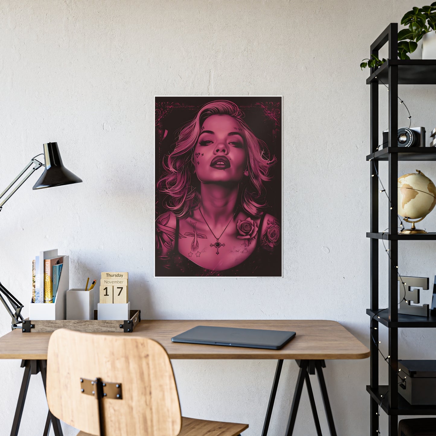 Woman In Red Poster - Captivating Art Print for Modern Decor - VYBE Shop