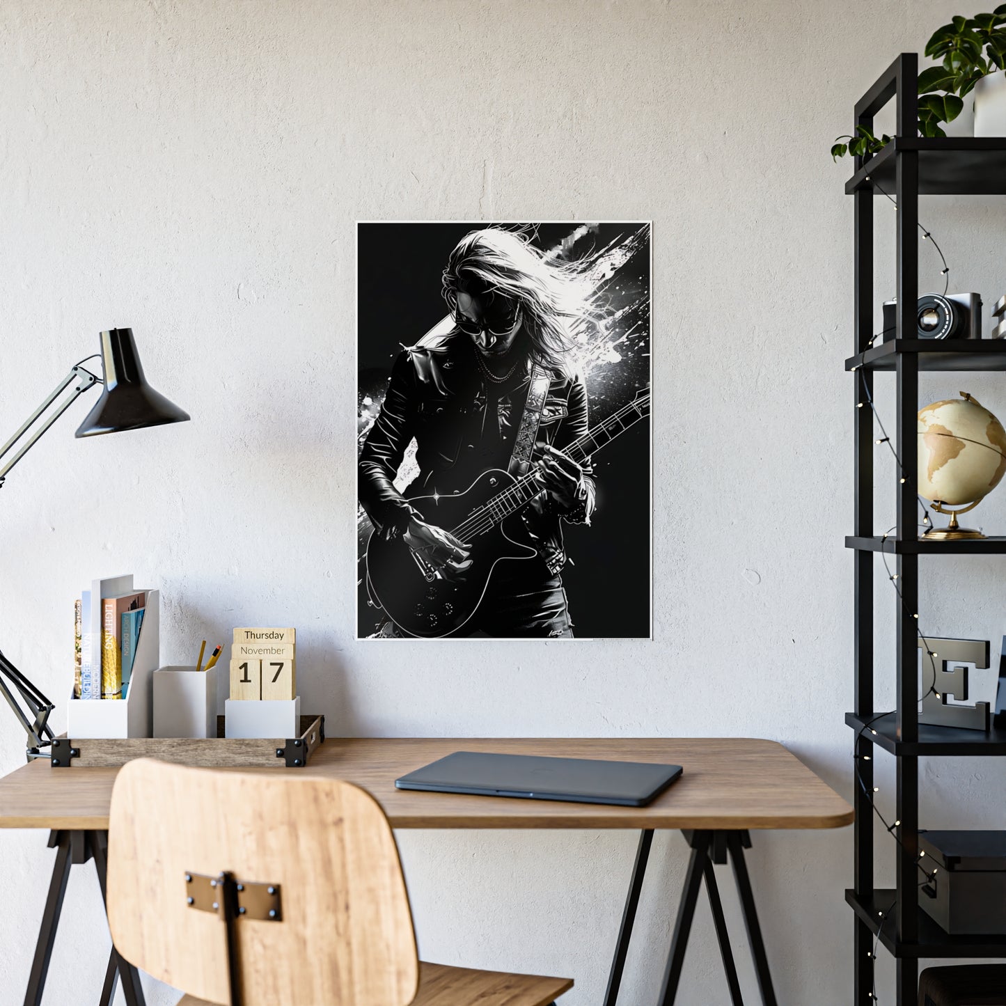 Rock Guitarist Poster - Music Wall Art, Home Decor for Musicians, Bedroom Decor & Rock & Roll Concert Memorabilia - VYBE Shop