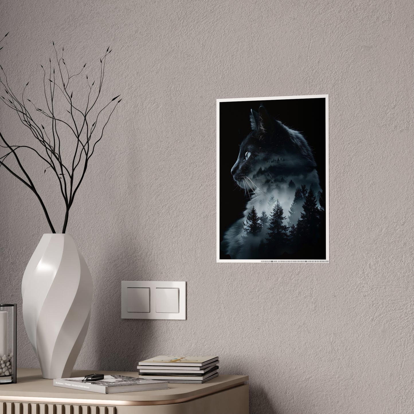 Cat- Mystical Cat Art Print Poster - VYBE Shop