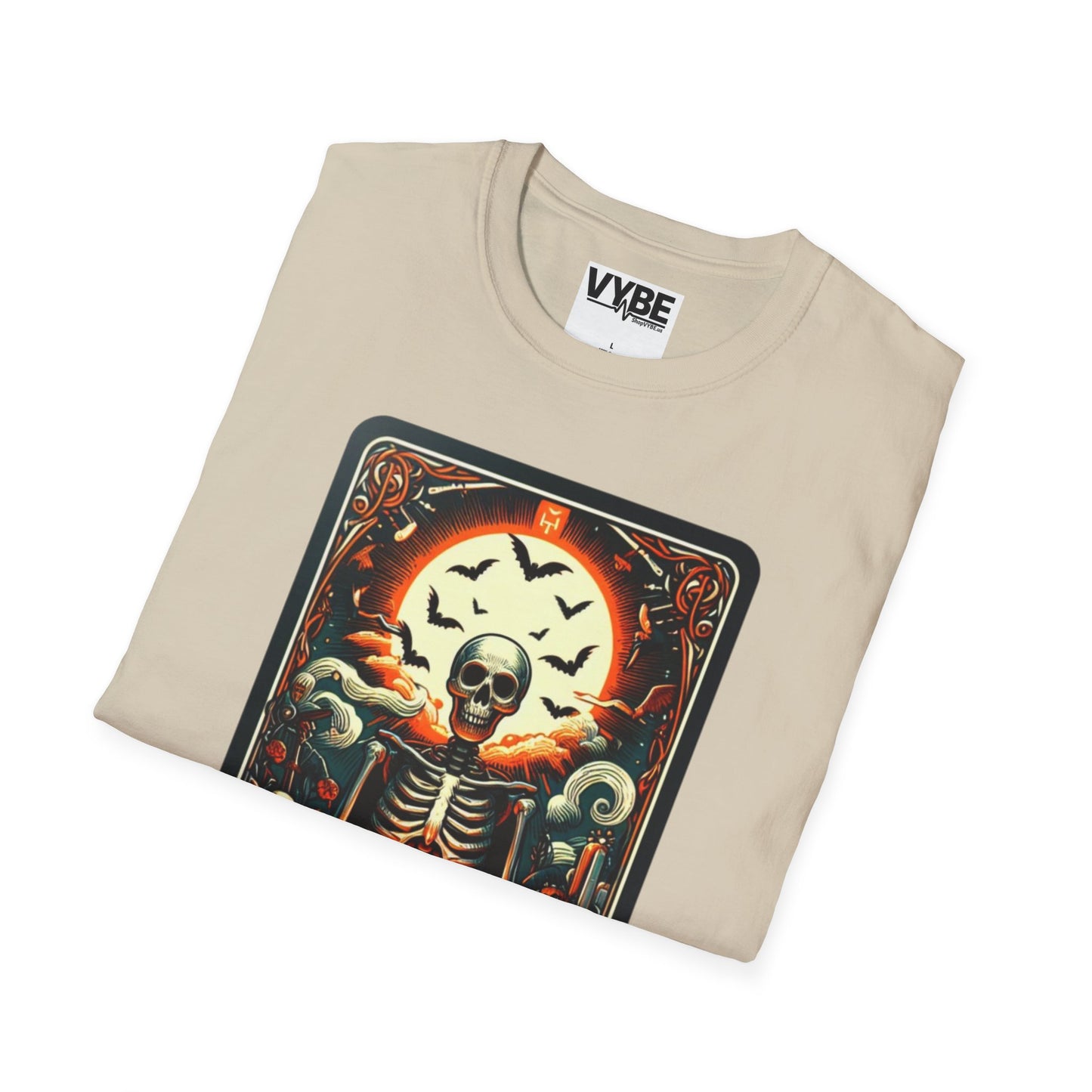 Halloween Skeleton Tarot T-Shirt - Embrace the Spirit of the Season - VYBE Shop