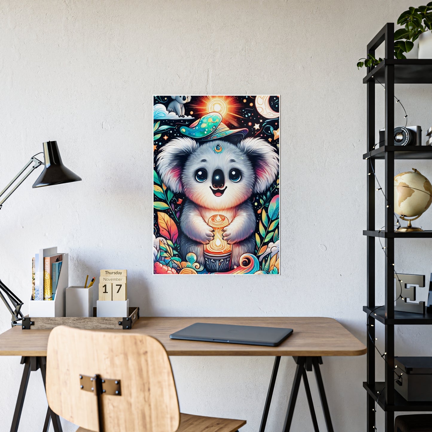 Cute Koala Poster - Whimsical Wall Art for a Charming Decor - VYBE Shop