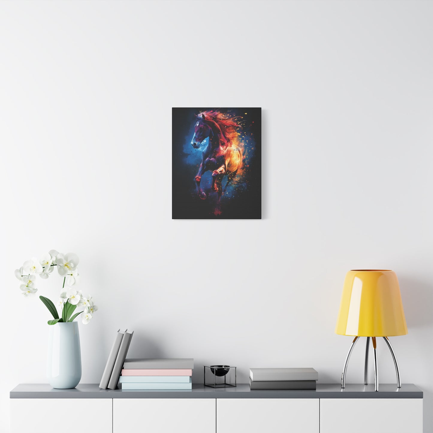 Vibrant Horse Art Canvas Print, Colorful Horse Wall Decor, Equine Artwork for Horse Lovers, Unique Gift for Animal Enthusiasts, Home Decor - VYBE Shop