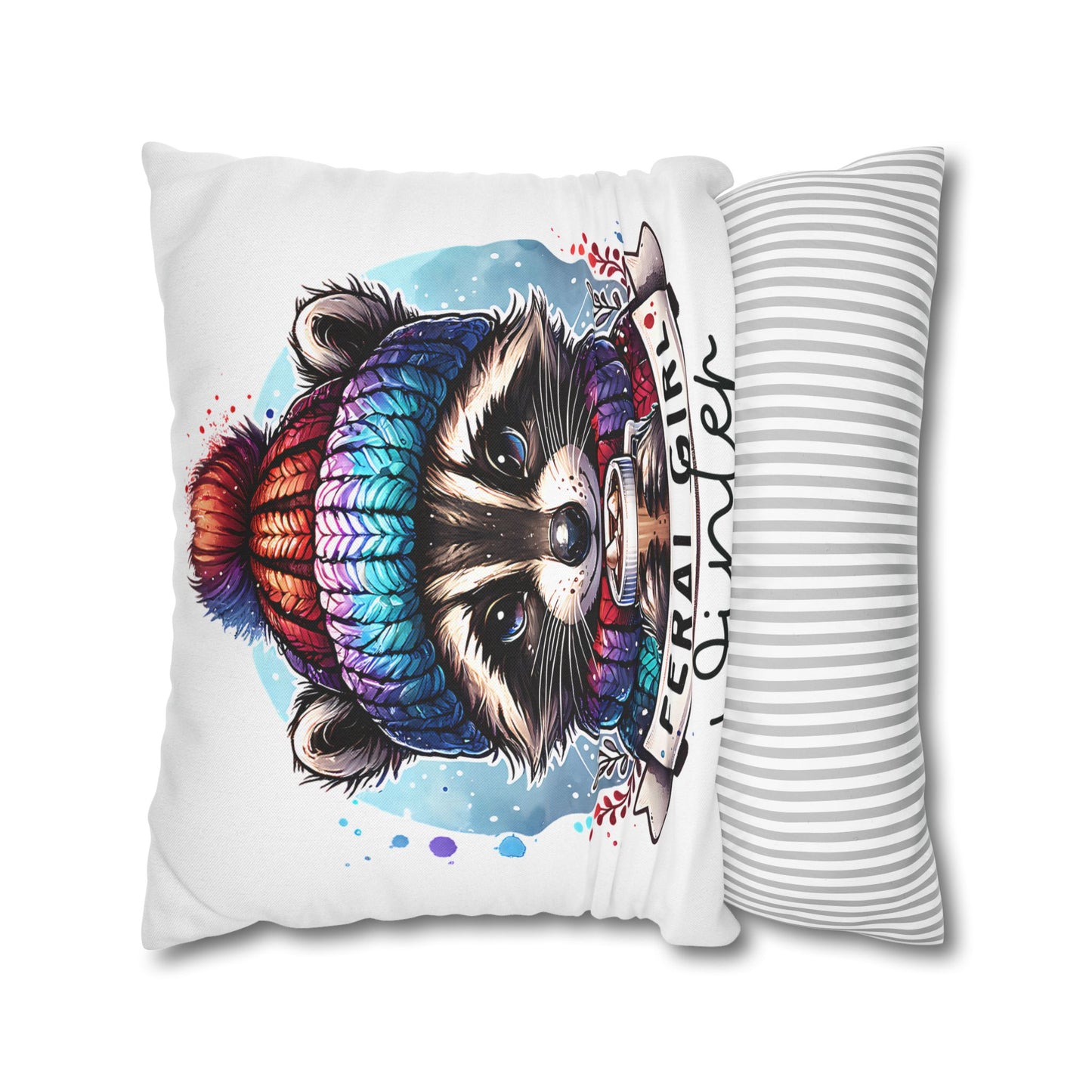 Feral Girl Winter Pillowcase - Cozy Decor for Animal Lovers, Perfect Winter Chill Vibe Home Accent Cushion Cover - VYBE Shop