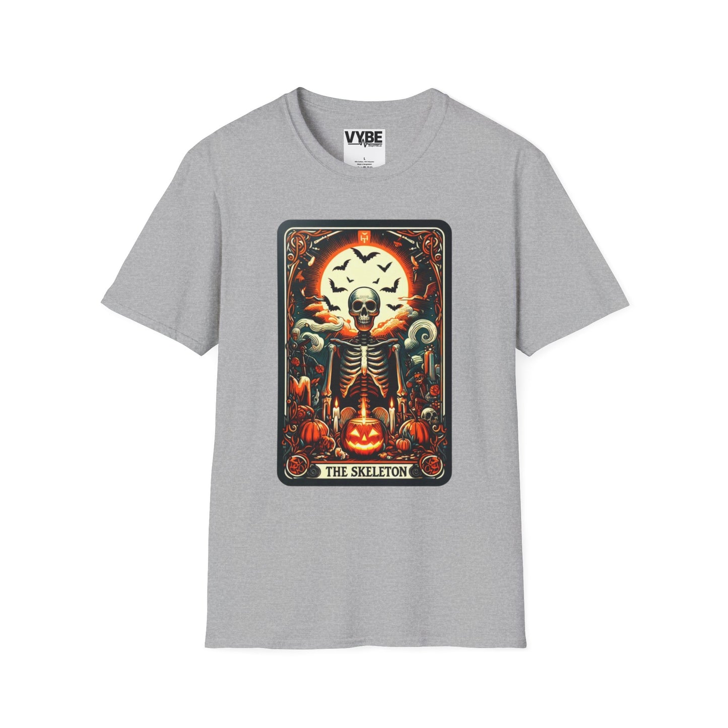 Halloween Skeleton Tarot T-Shirt - Embrace the Spirit of the Season - VYBE Shop