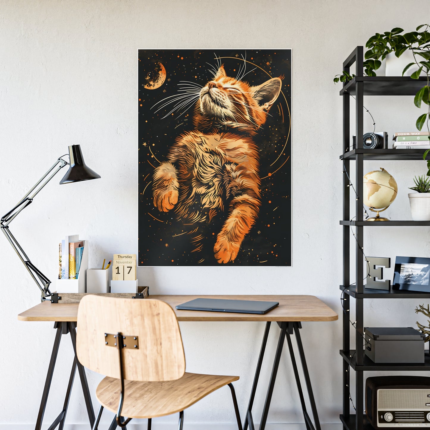 Cat Poster, Cute Cat Art Print, Cat Lover Gift - VYBE Shop