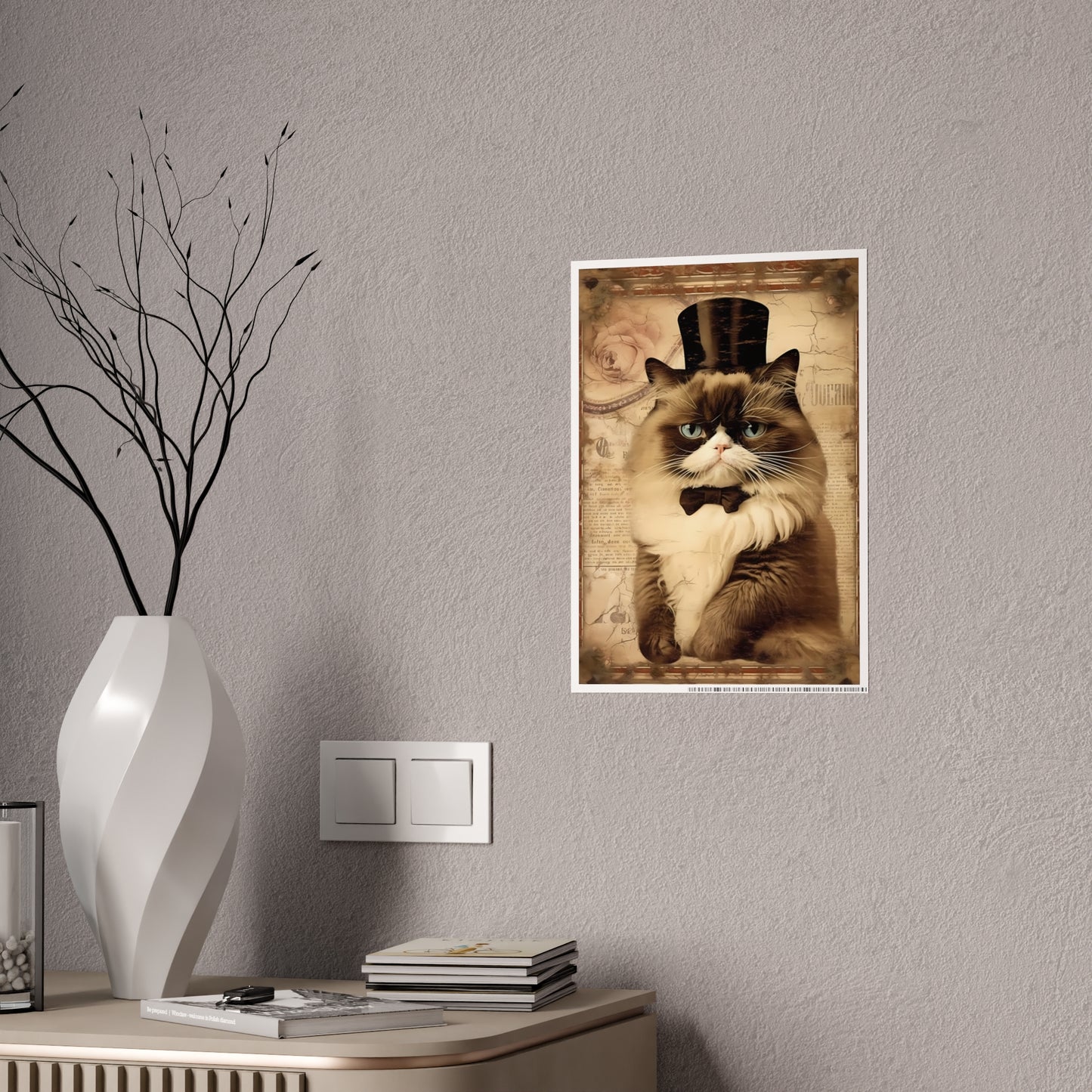 Elegant Cat Wall Art Poster, Gift for Cat Lovers - VYBE Shop