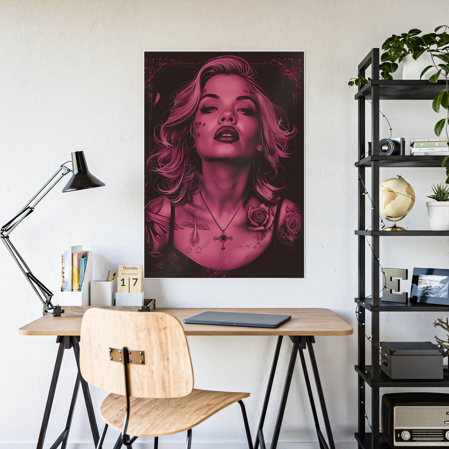 Woman In Red Poster - Captivating Art Print for Modern Decor - VYBE Shop