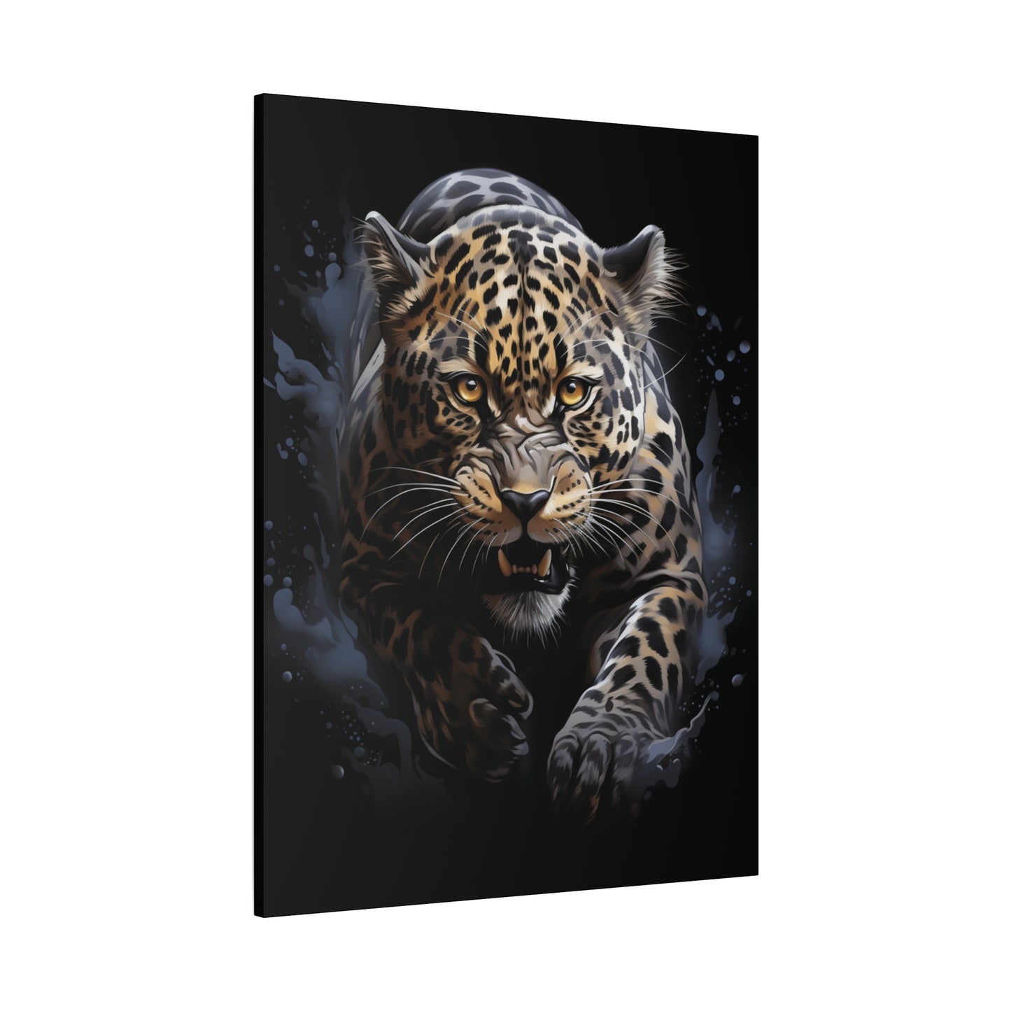 Fierce Leopard Canvas Art, Animal Print Wall Decor, Living Room Artwork, Nature Lover Gift, Wildlife Home Decor, Unique Gift Idea - VYBE Shop