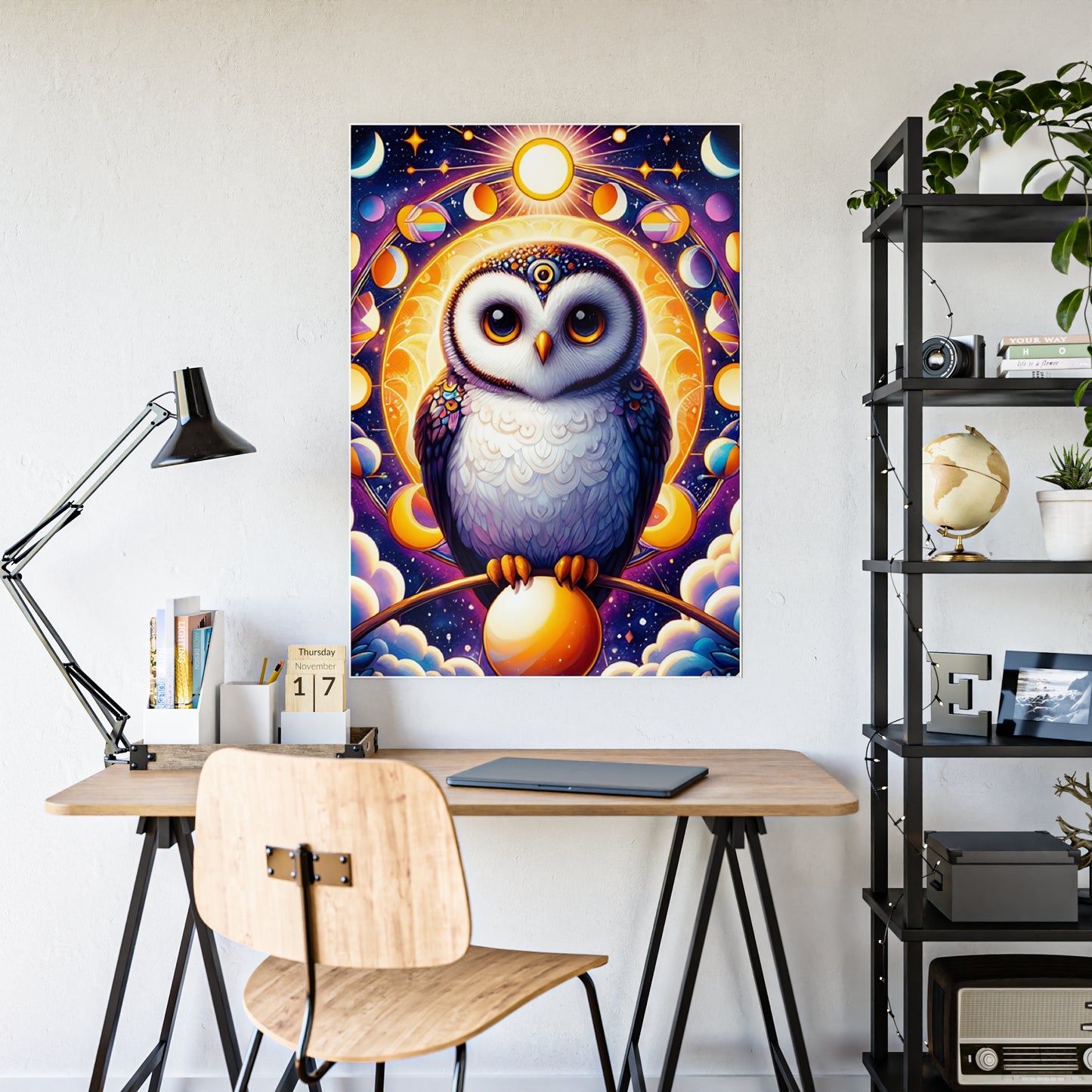 Colorful Owl Wall Art Poster - VYBE Shop