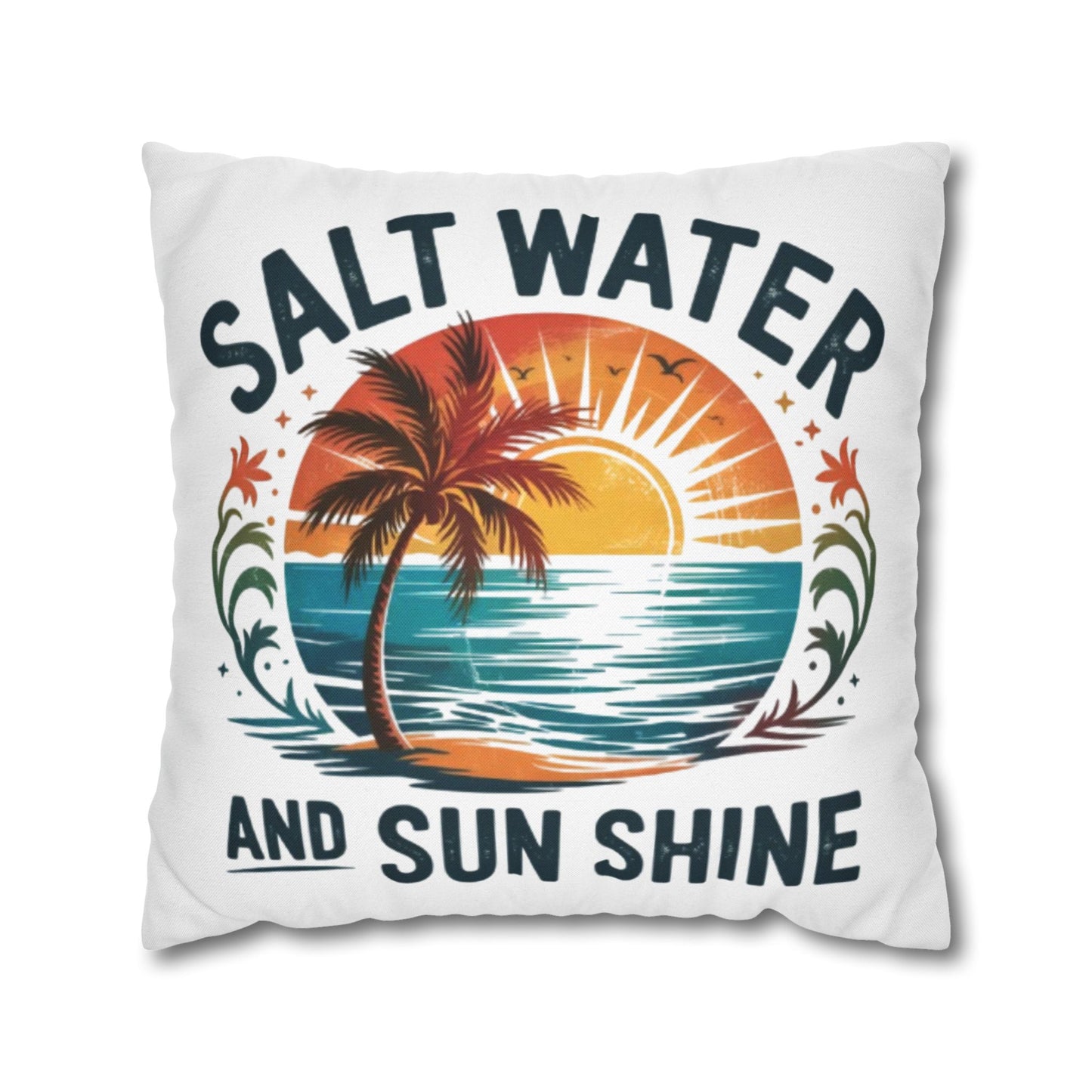 Tropical Beach Pillowcase with Sunset Vibes, Nautical Home Decor, Beach House Gift, Ocean Lover's Pillow Cover, Summer Decor - VYBE Shop