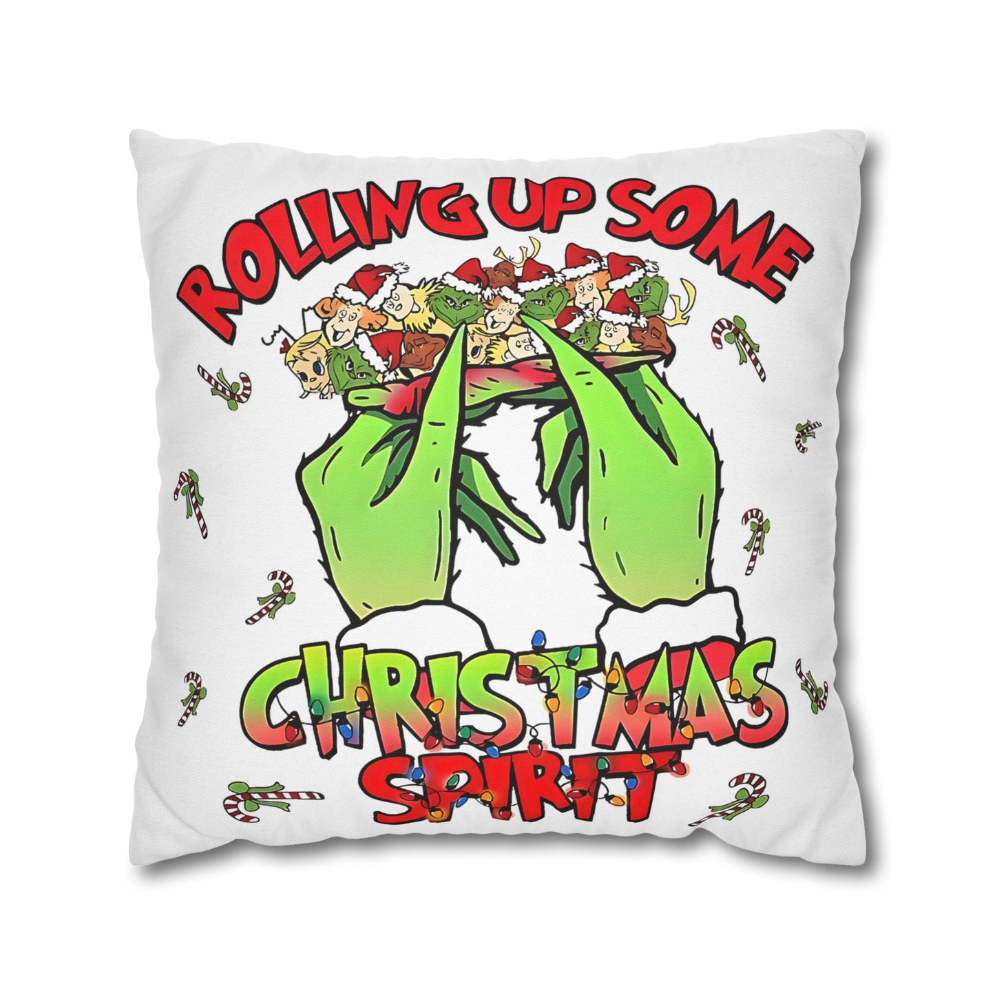 Grinch Christmas Pillowcase - Fun Holiday Decor Throw Pillow Cover for Festive Home Accent and Unique Gift - VYBE Shop