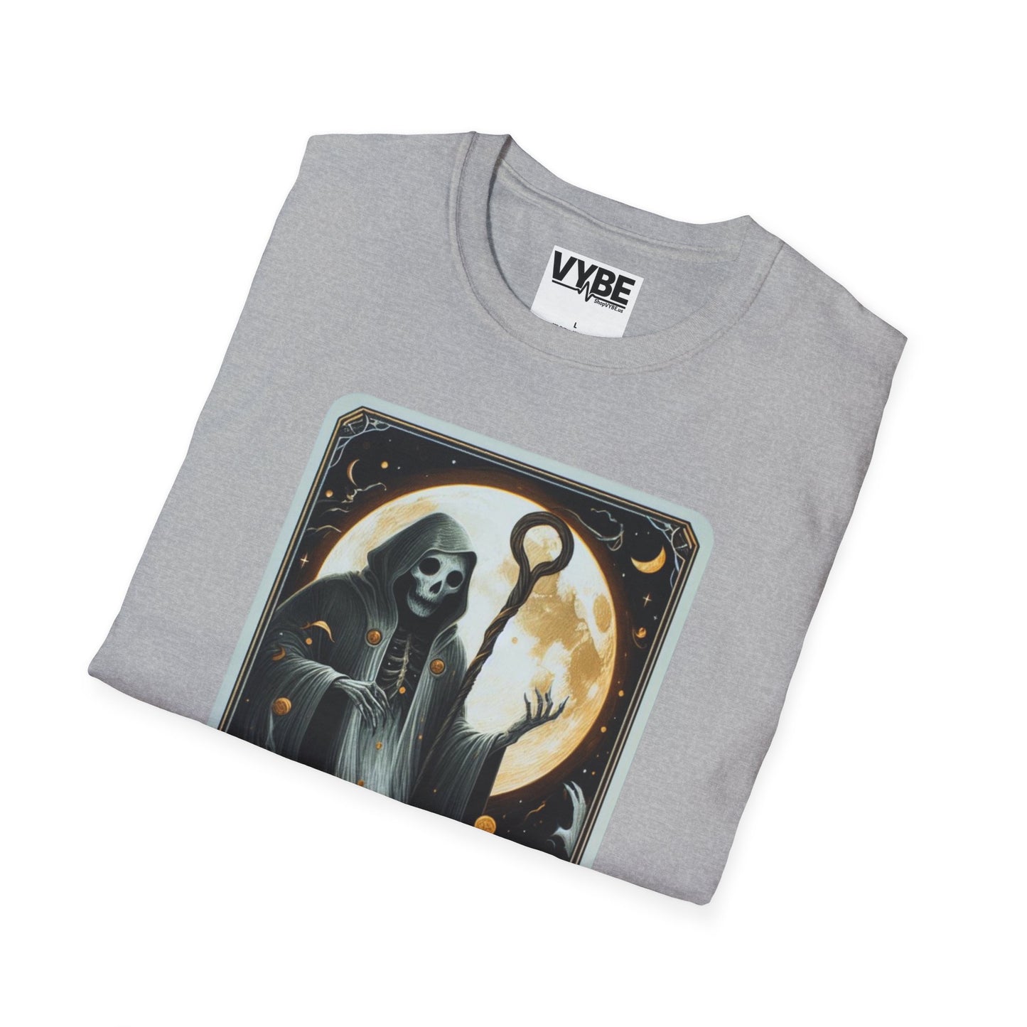 Halloween Ghost Tarot Tee - Enchanting Design for Spooky Season - VYBE Shop