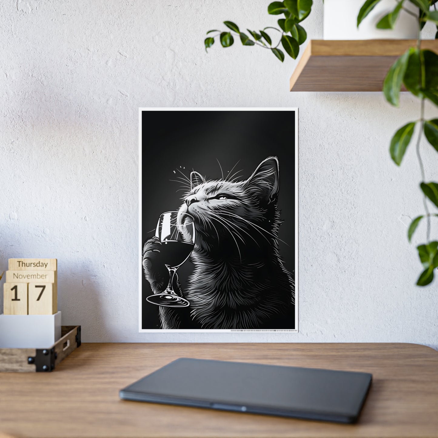 Cat Wall Art - Whimsical Cat Gloss Posters, Cute Cat Artwork & Gift for Cat Lovers - VYBE Shop