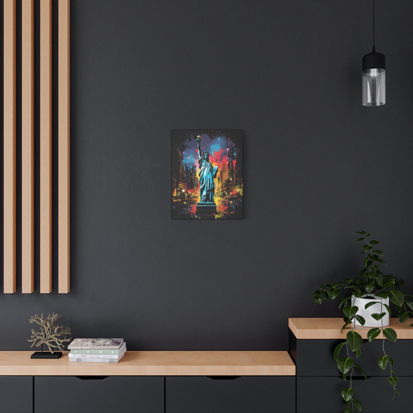 Colorful Liberty Canvas Wall Art, New York City Decor, Gift for Patriot, Home Office Wall Art, Vibrant Modern Artwork - VYBE Shop