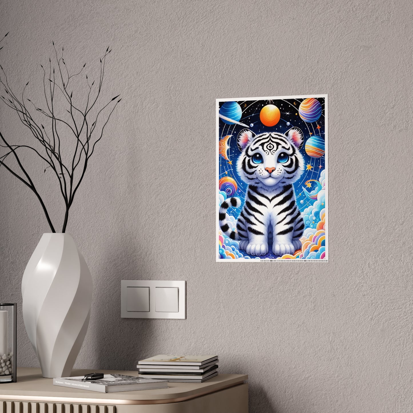 Vibrant Tiger Art - Colorful Animal Gloss Poster - VYBE Shop