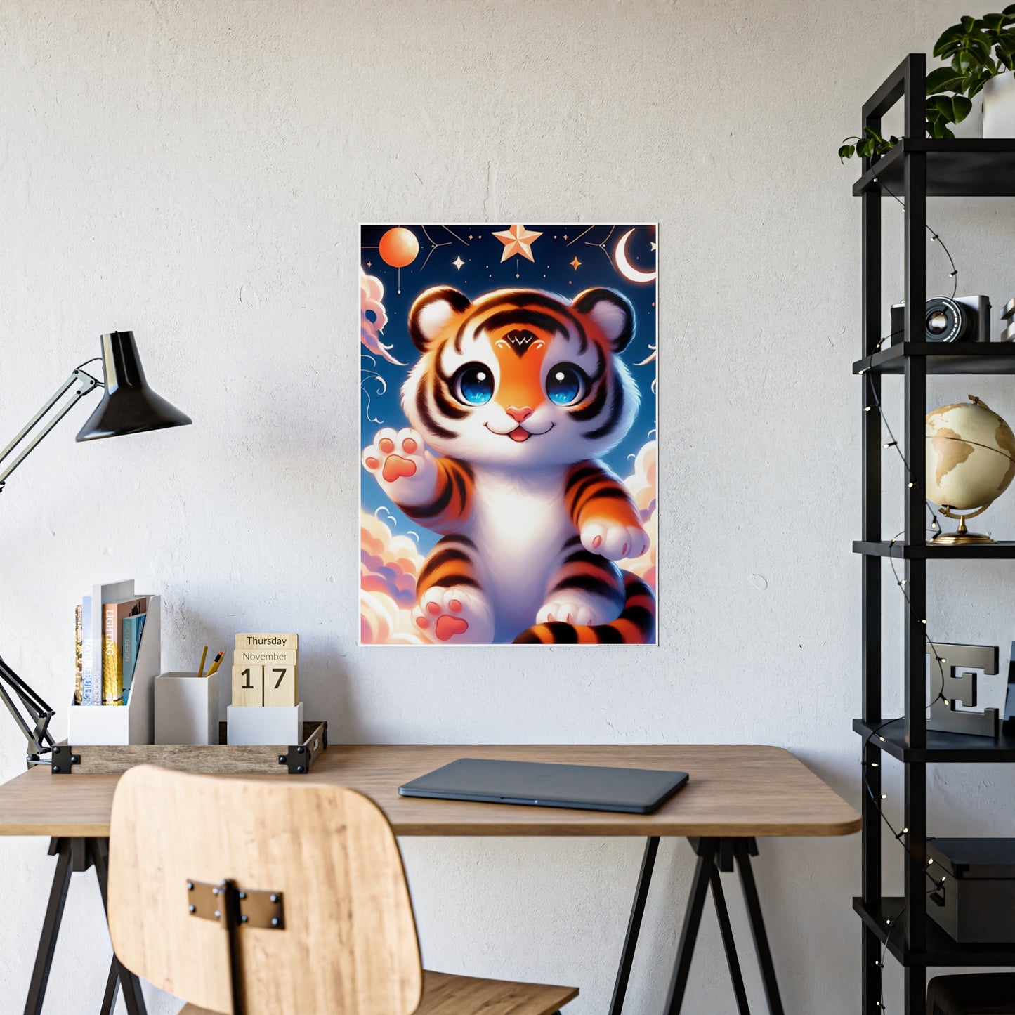Cute Tiger Poster - Colorful Wall Art for Your Home - VYBE Shop