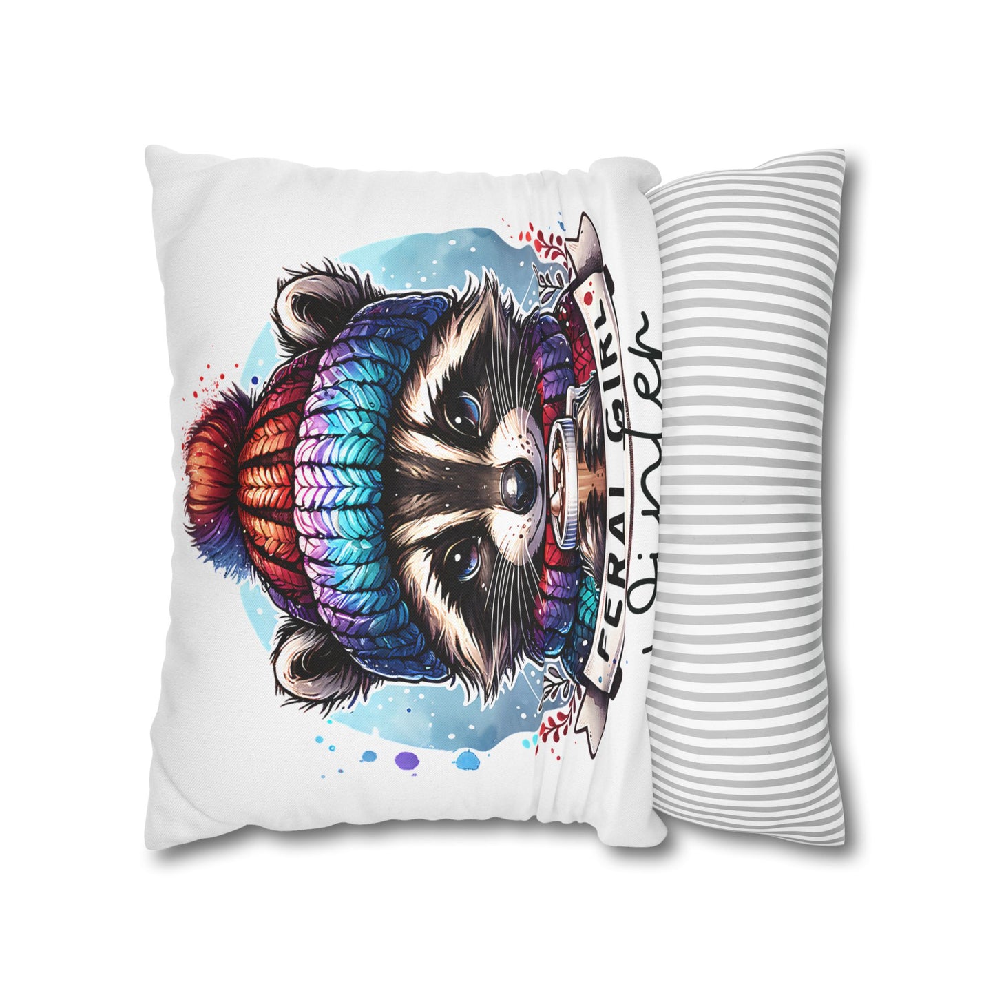 Feral Girl Winter Pillowcase - Cozy Decor for Animal Lovers, Perfect Winter Chill Vibe Home Accent Cushion Cover - VYBE Shop