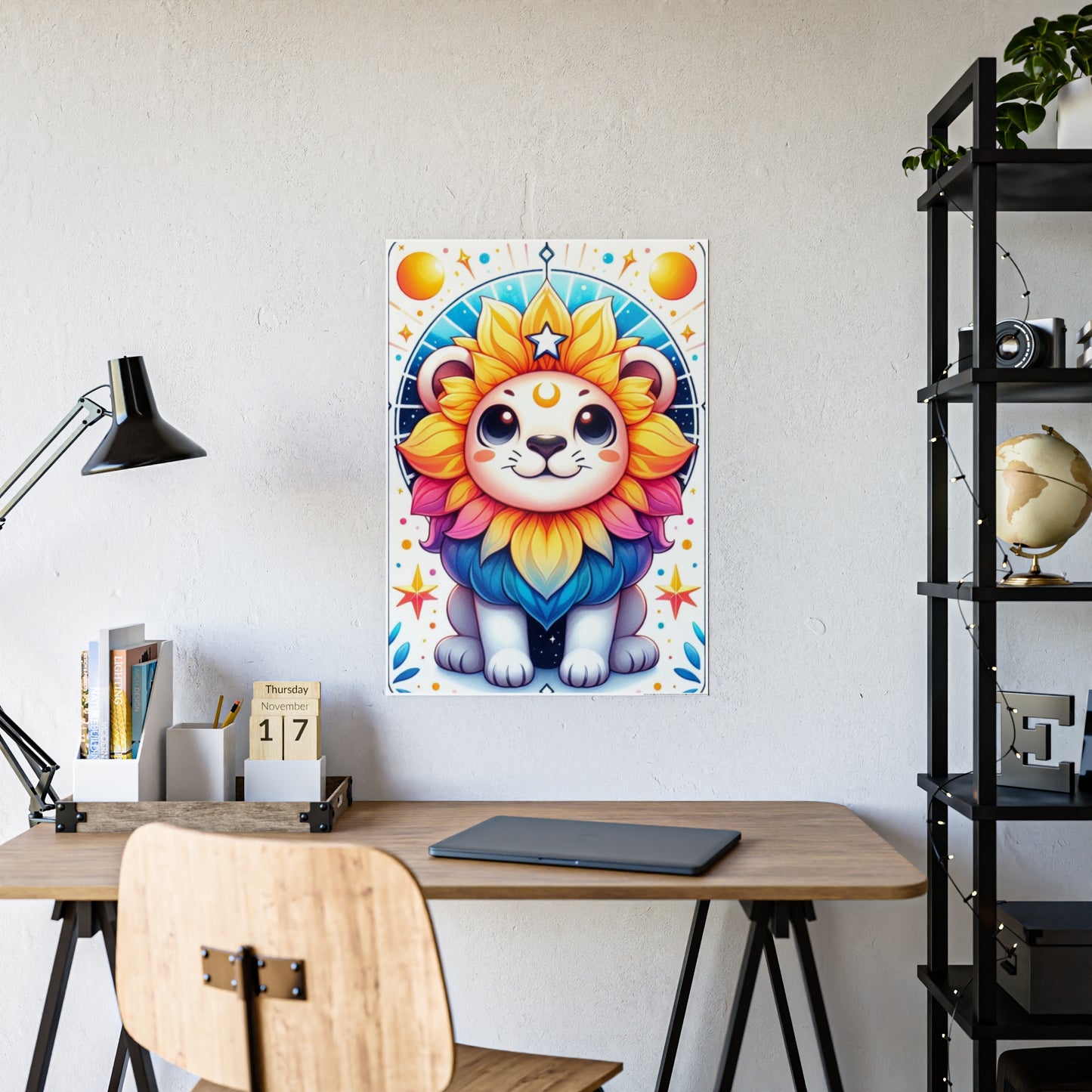 Colorful Lion Art Print Poster - Glossy Wall Decor for Vibrant Spaces - VYBE Shop