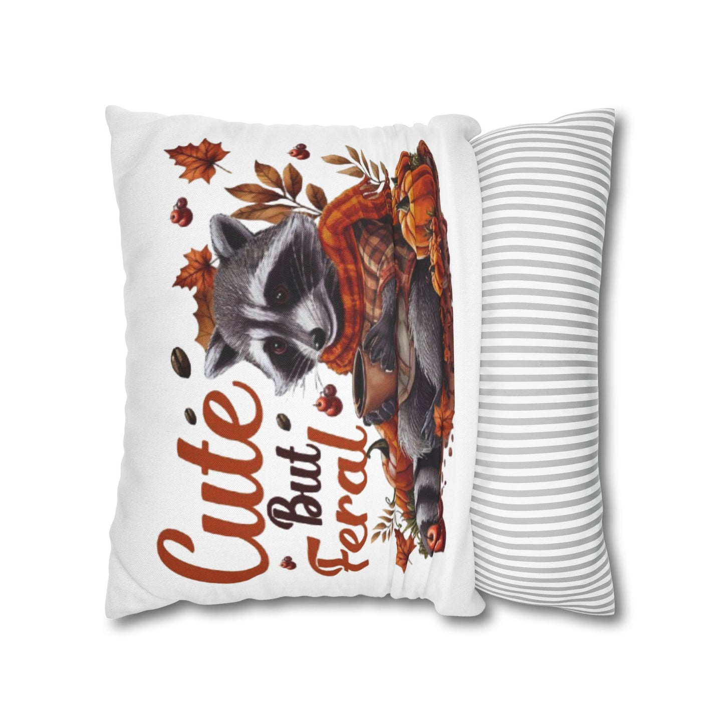 Cute Raccoon Pillowcase | Cozy Fall Decor for Animal Lovers, Autumn Home Accent Decorative Cushion Cover - VYBE Shop