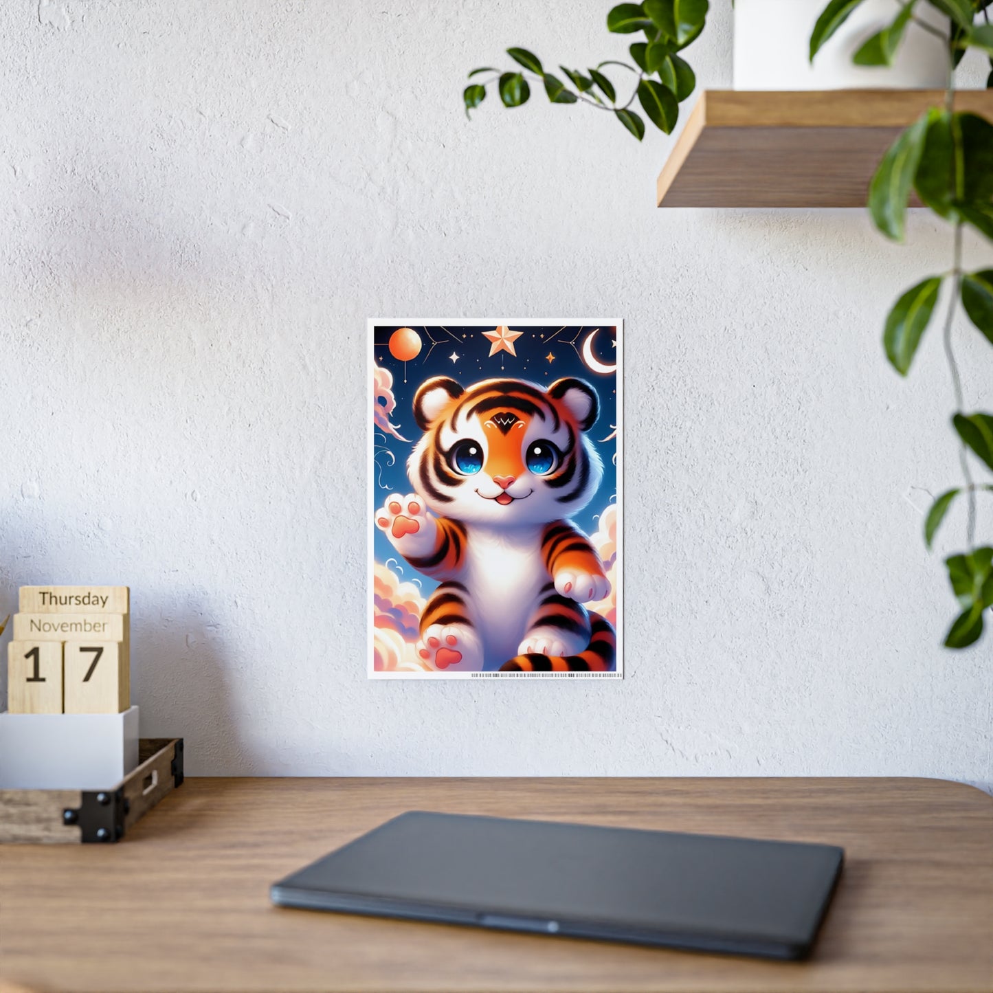 Cute Tiger Poster - Colorful Wall Art for Your Home - VYBE Shop