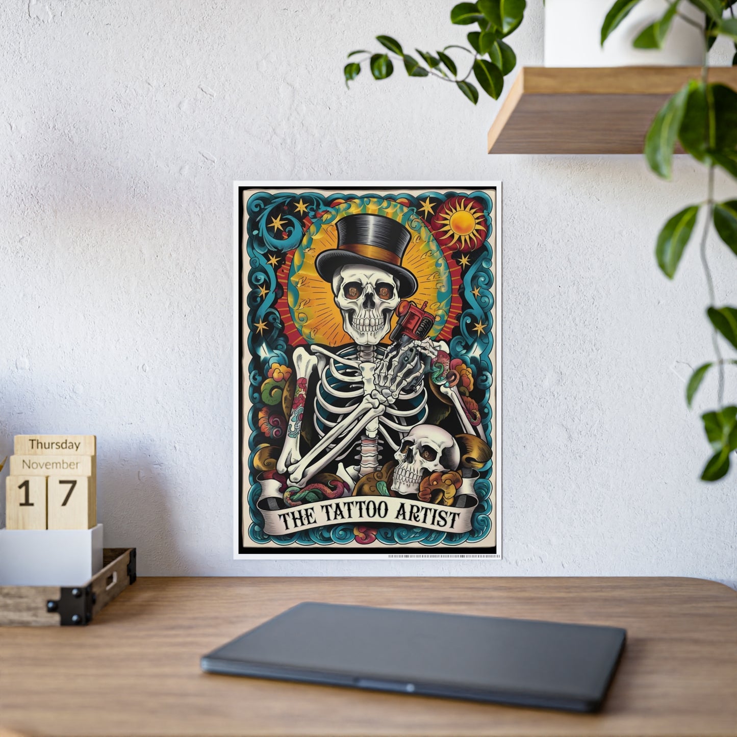 Tattoo Artist Tarot Poster - Unique Gloss Wall Art for Tattoo Lovers - VYBE Shop