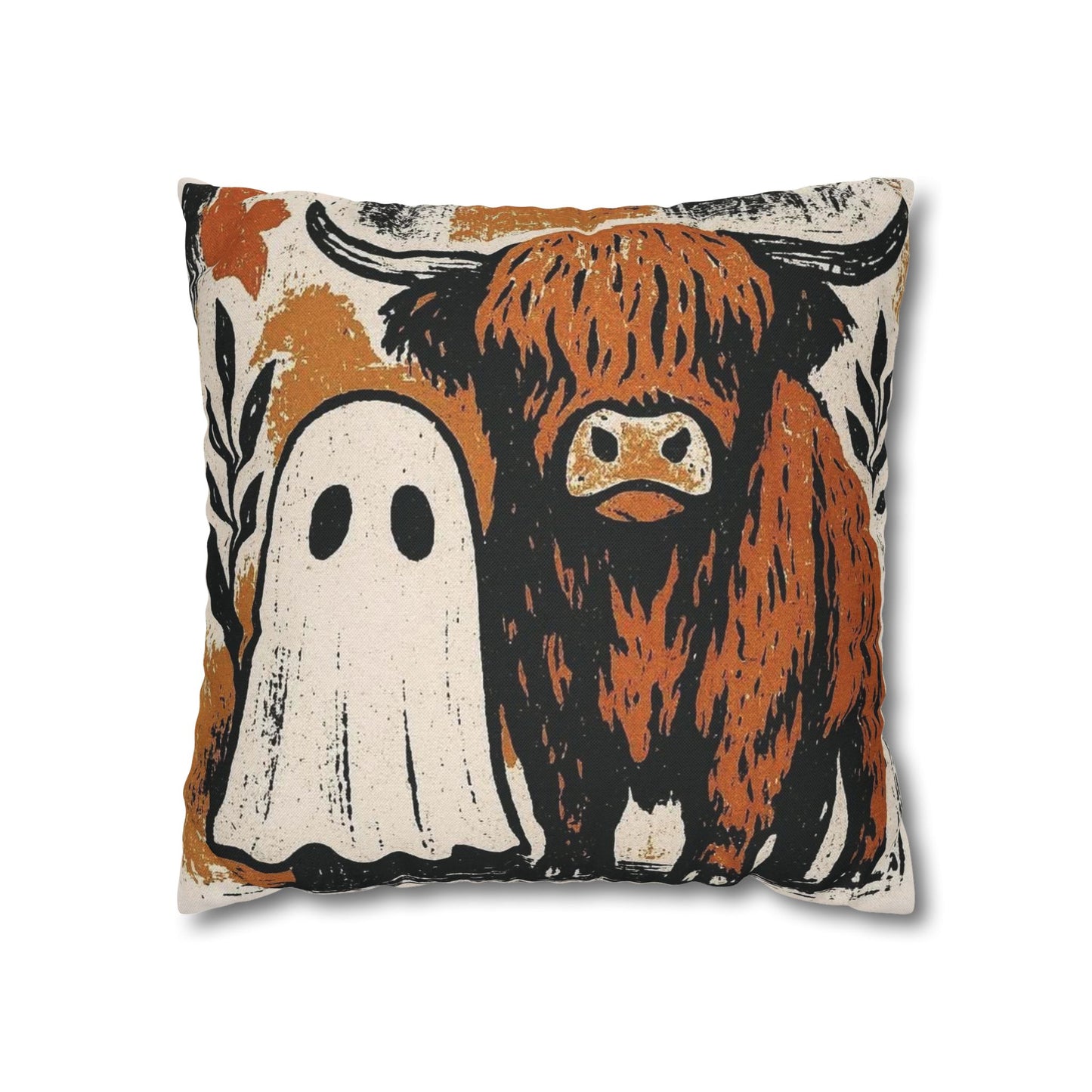 Spooky Cow Ghost Pillowcase - Cozy Halloween Decor - VYBE Shop