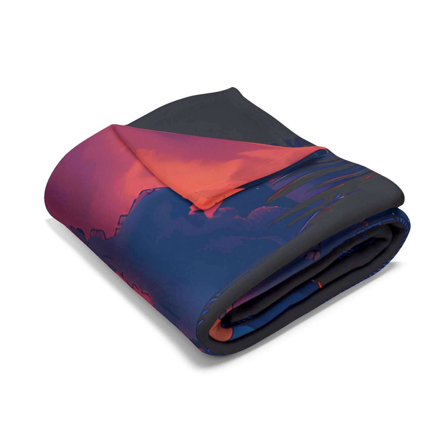 Vibrant Sunset Fleece Blanket