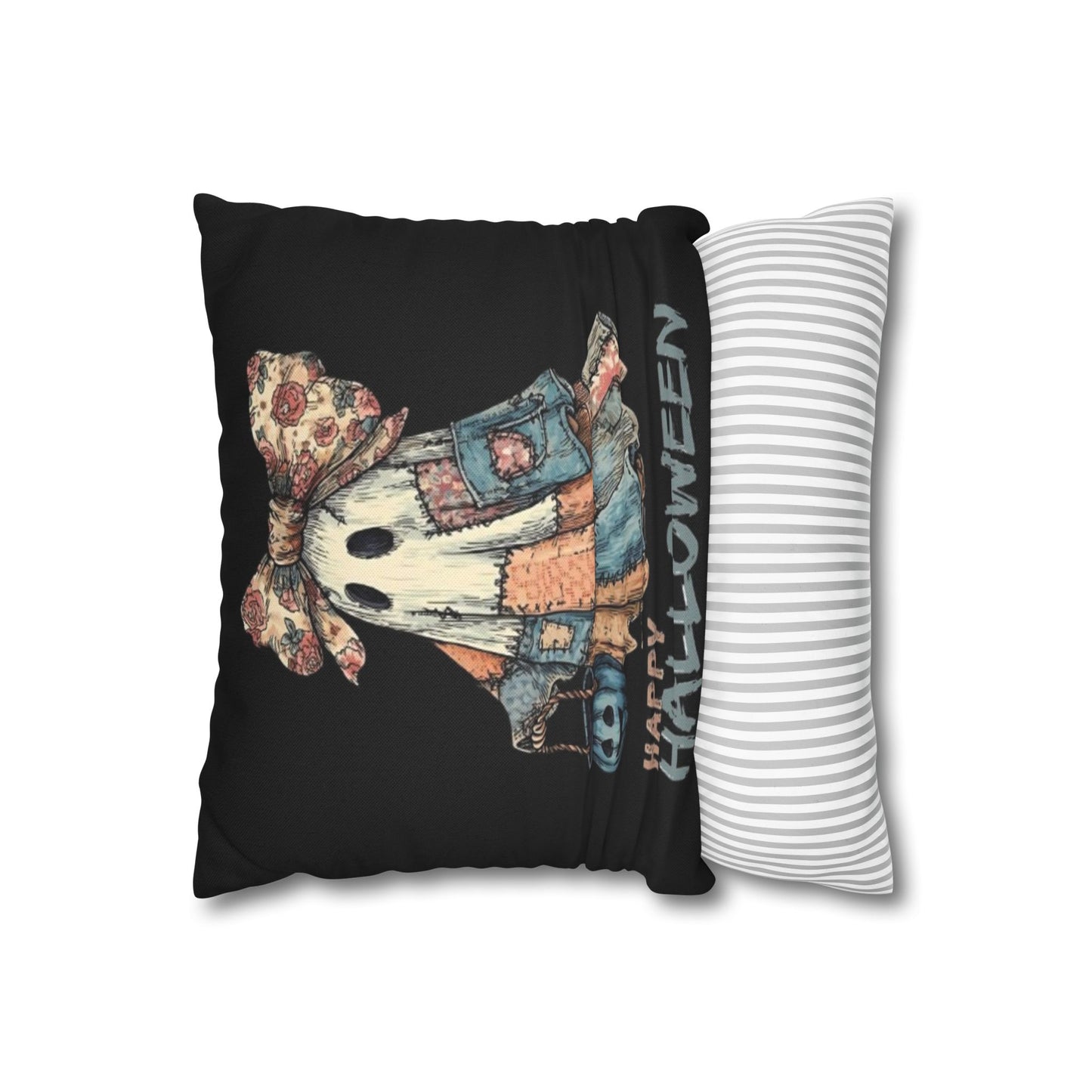 Halloween Ghost Pillowcase, Decorative Cushion Cover, Spooky Home Decor, Fall Gift, Cozy Halloween Accent, Autumn Decoration - VYBE Shop