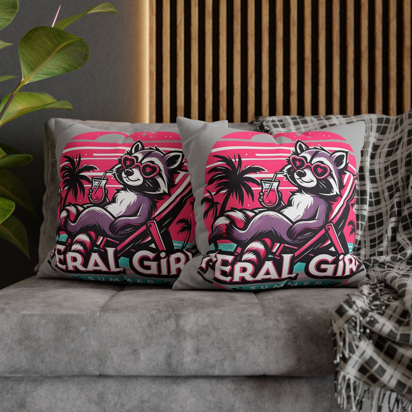 Feral Girl Summer Pillowcase - Tropical Beach Decor for Home Accent and Gifts - VYBE Shop